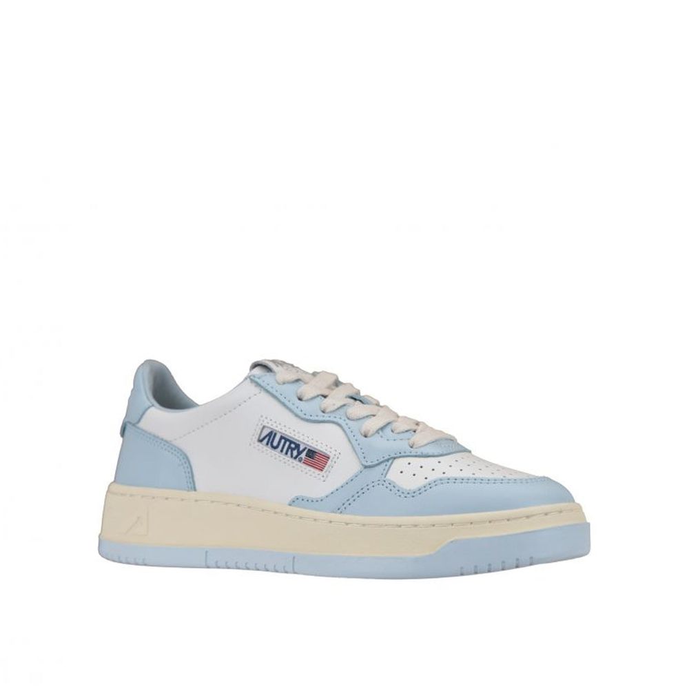 Blue Leather Sneakers - ventzia