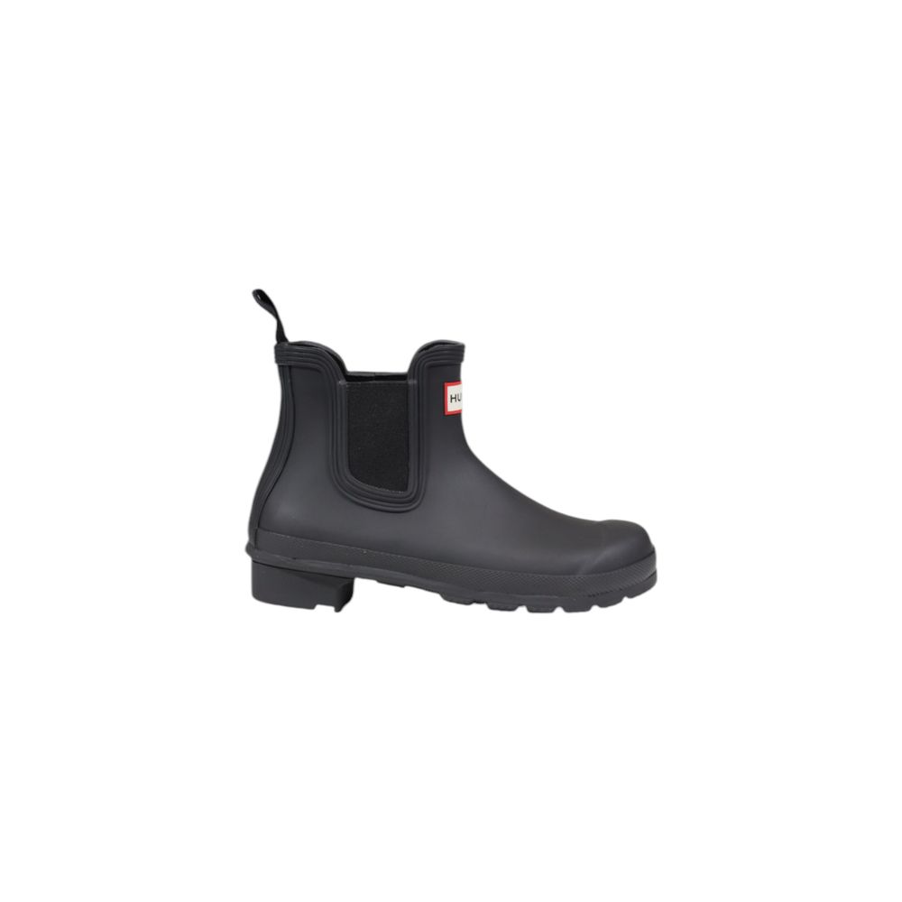 Black Recycled Polyester Ankle Boots - ventzia