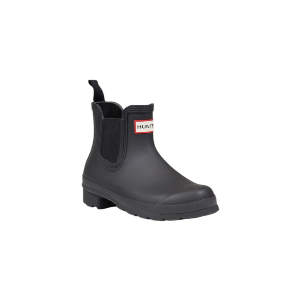 Black Recycled Polyester Ankle Boots - ventzia