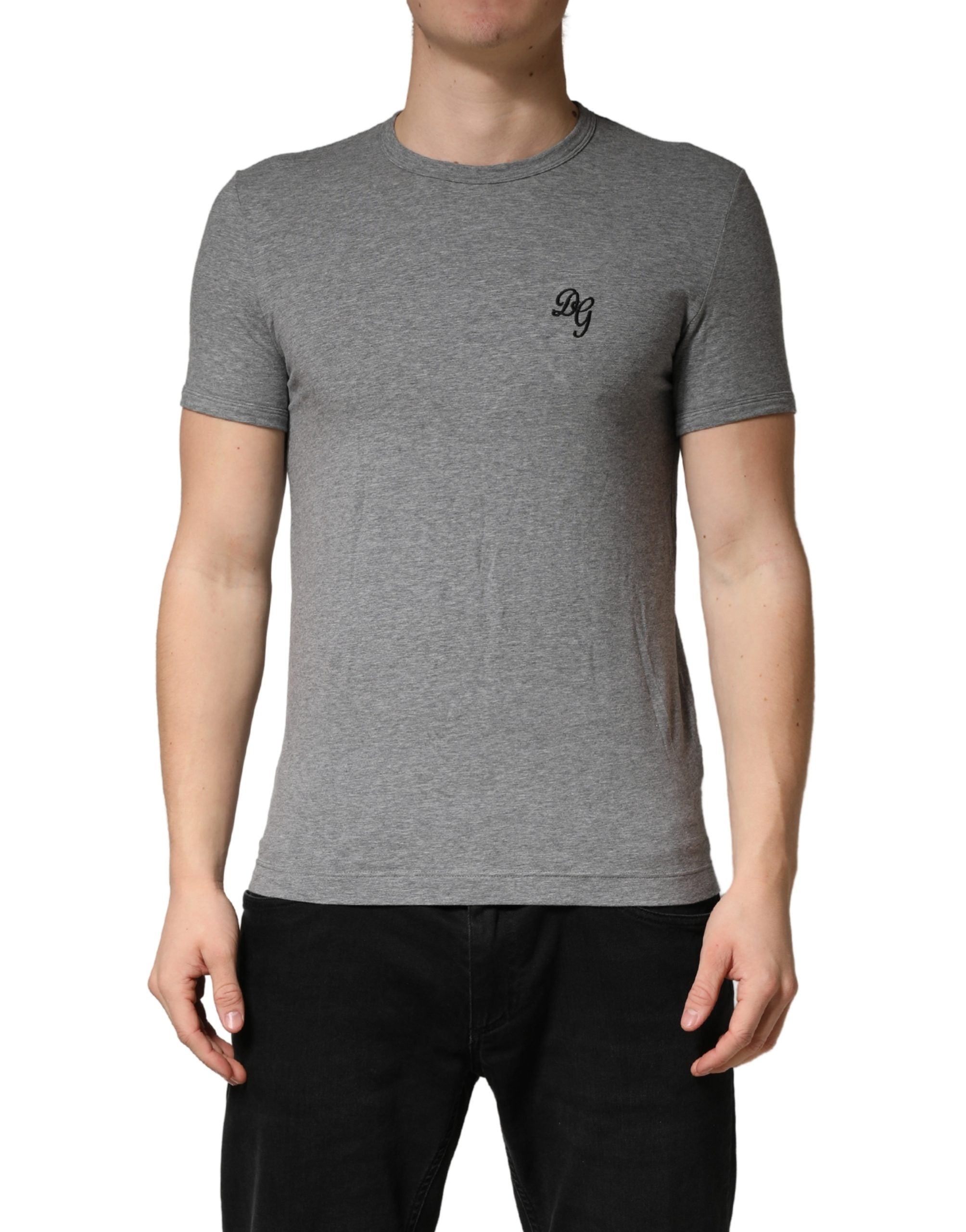 Gray DG Logo Crew Neck Men Underwear T-shirt - ventzia