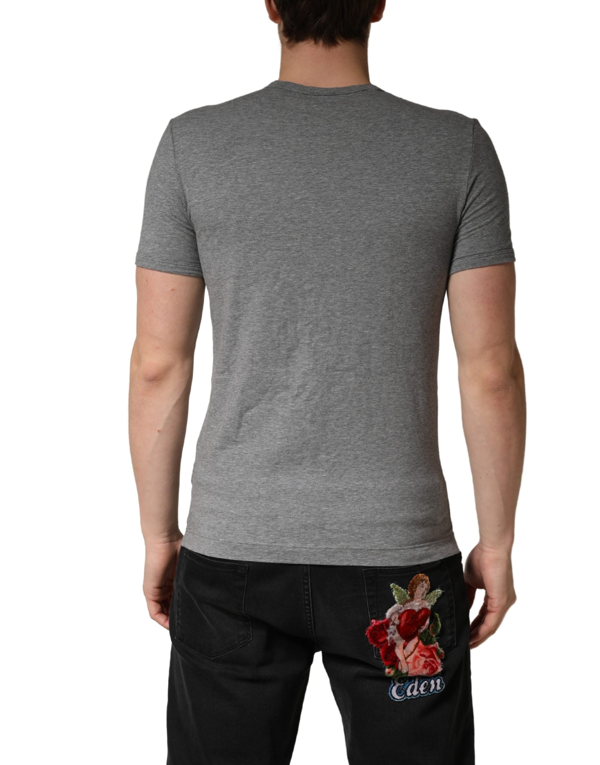 Gray DG Logo Crew Neck Men Underwear T-shirt - ventzia