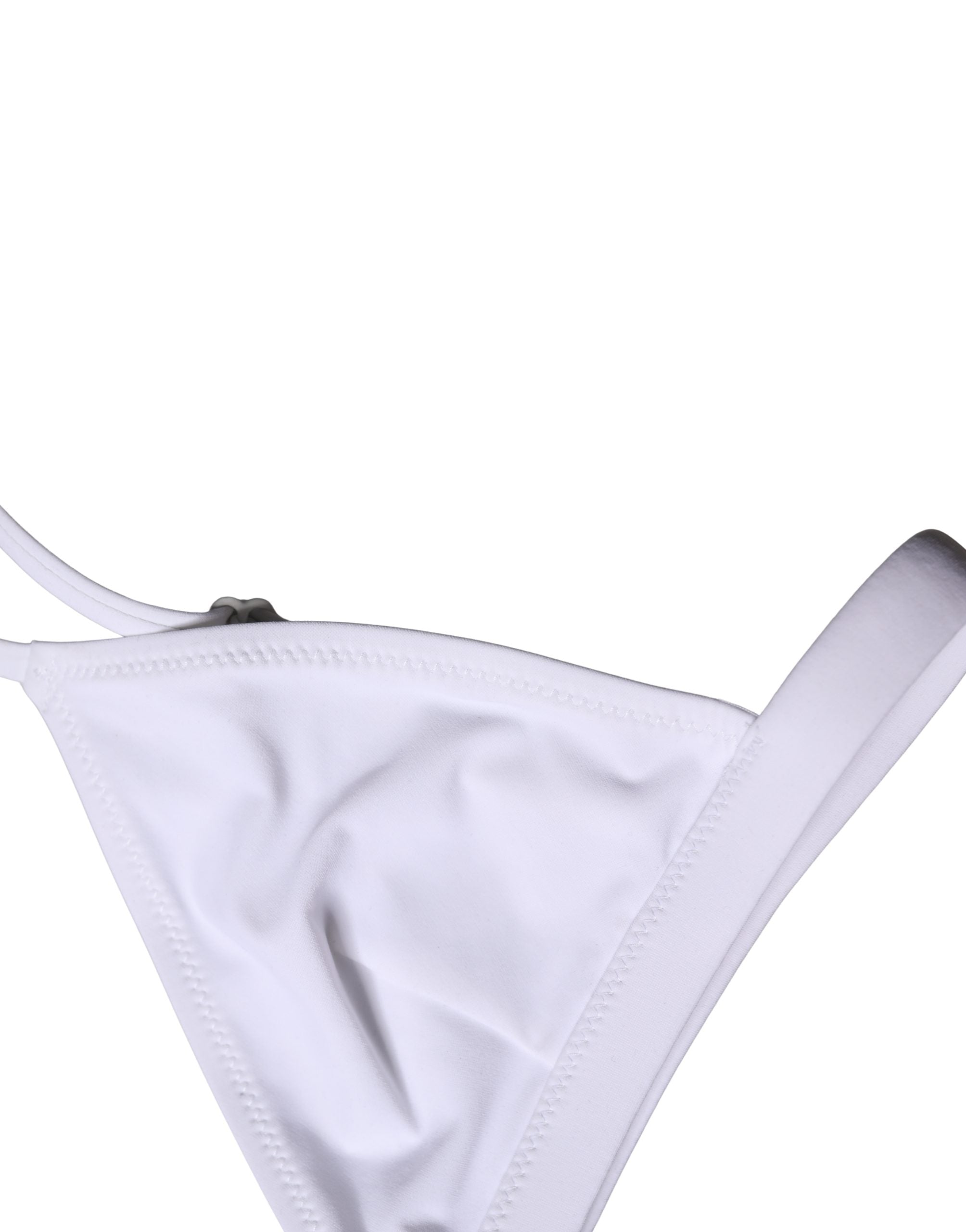 Top White Nylon Triangle Swimwear Beachwear Bikini - ventzia