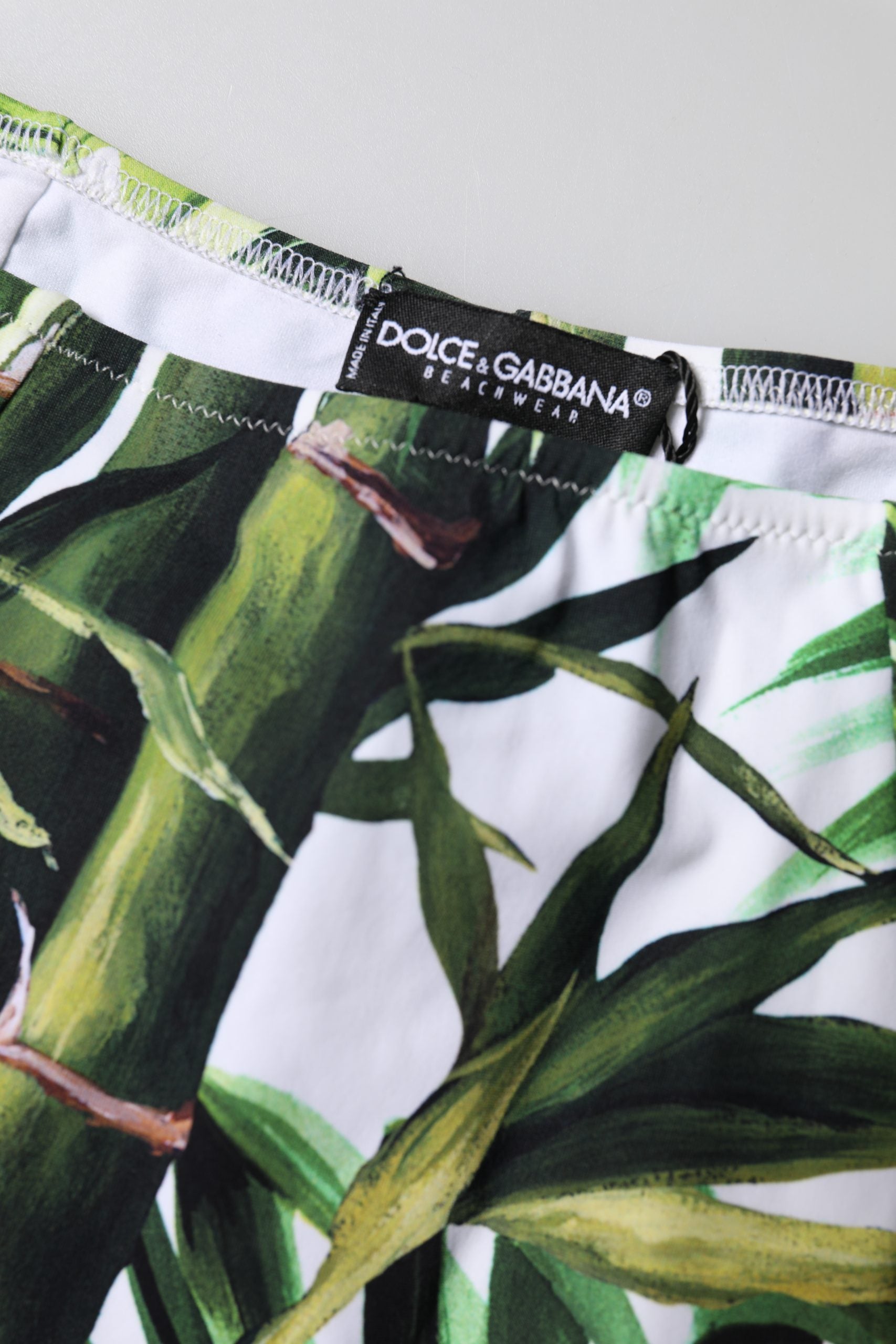 Green Leaf Print High-Waisted Girdle Underwear - ventzia