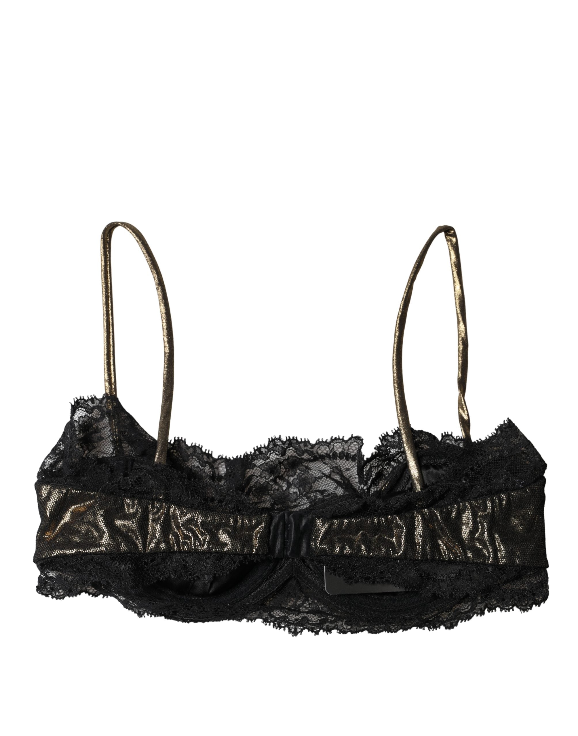 Black Silk Underwired Balconnet Bra Underwear - ventzia