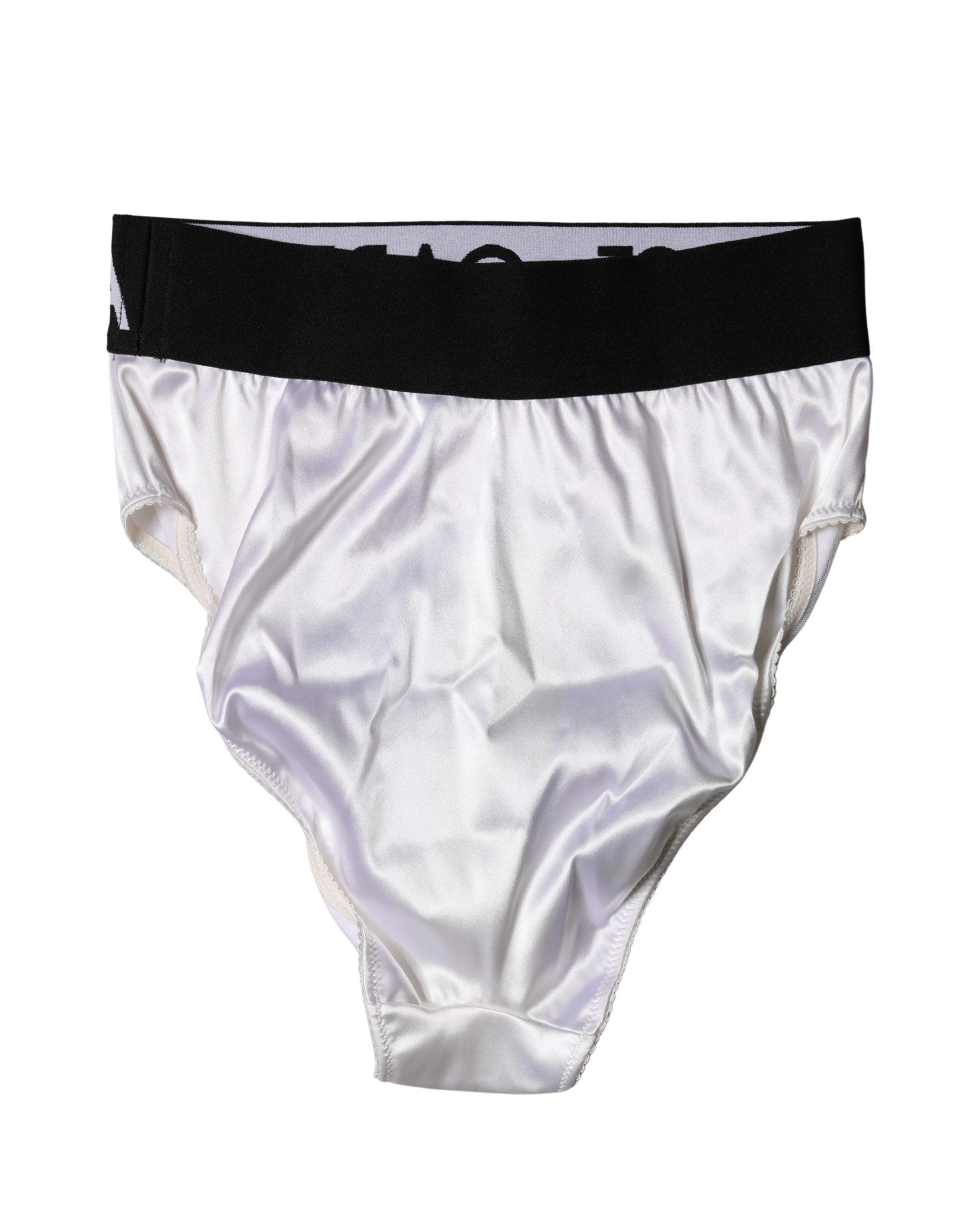 White Logo Brief High Waist Panty Underwear - ventzia
