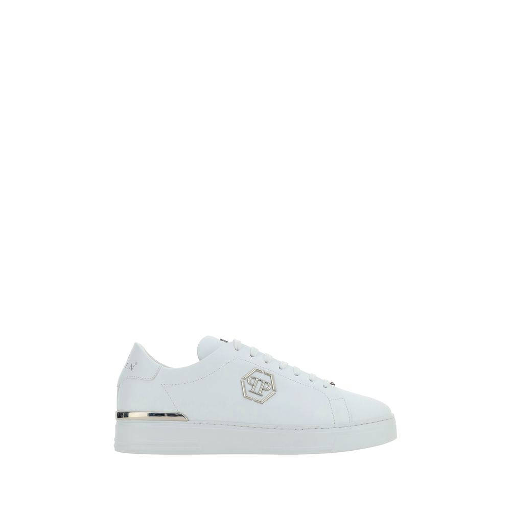 White Rubber Low Top Sneakers - ventzia