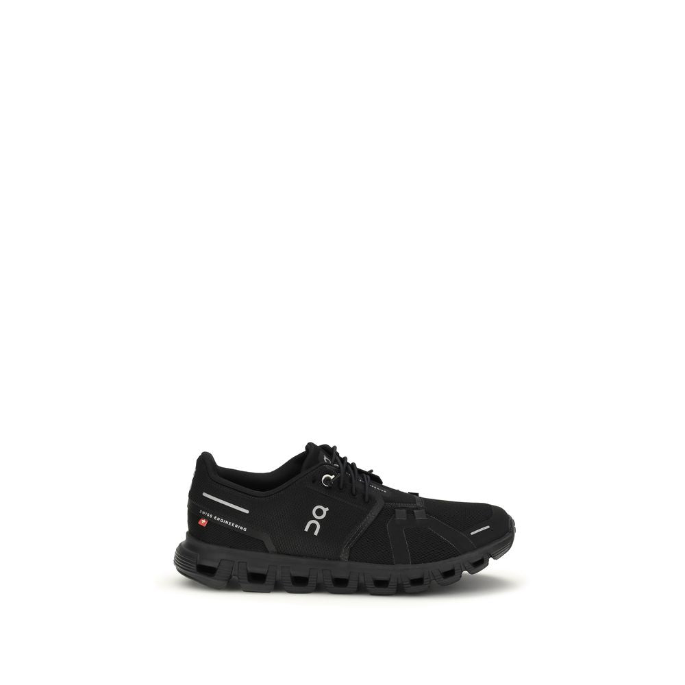 Black Recycled Polyester Athletic Sneakers - ventzia