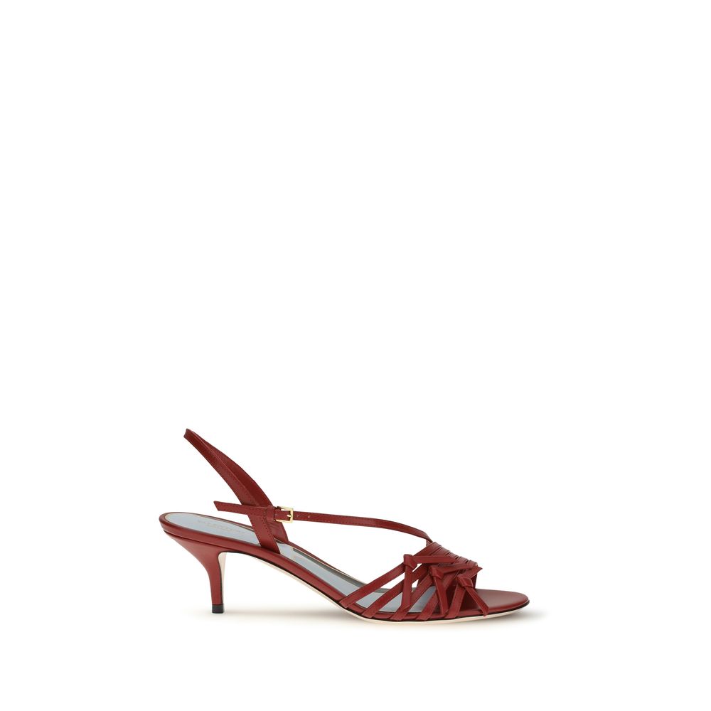 Multicolor Goatskin Strap-On Sandals - ventzia