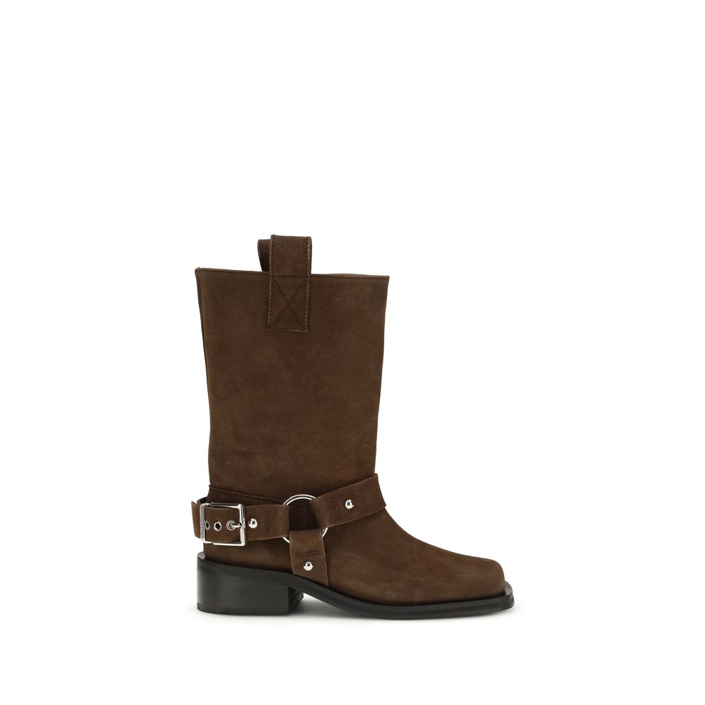 Brown Calf Leather Bos Taurus Lace-Up Boots - ventzia