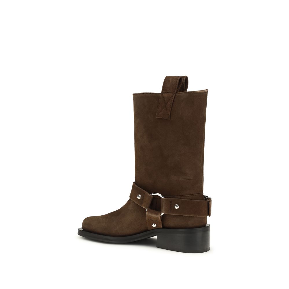 Brown Calf Leather Bos Taurus Lace-Up Boots - ventzia