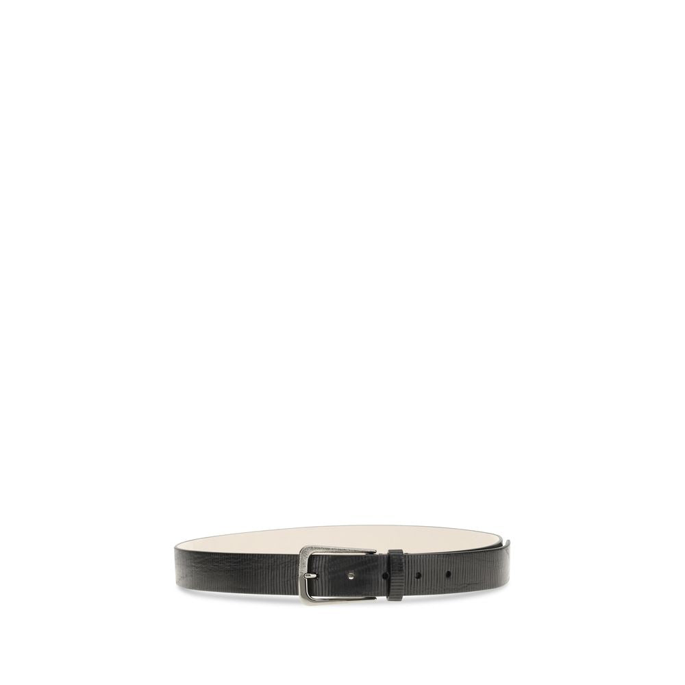 Black Calf Leather Bos Taurus Regular Belt - ventzia