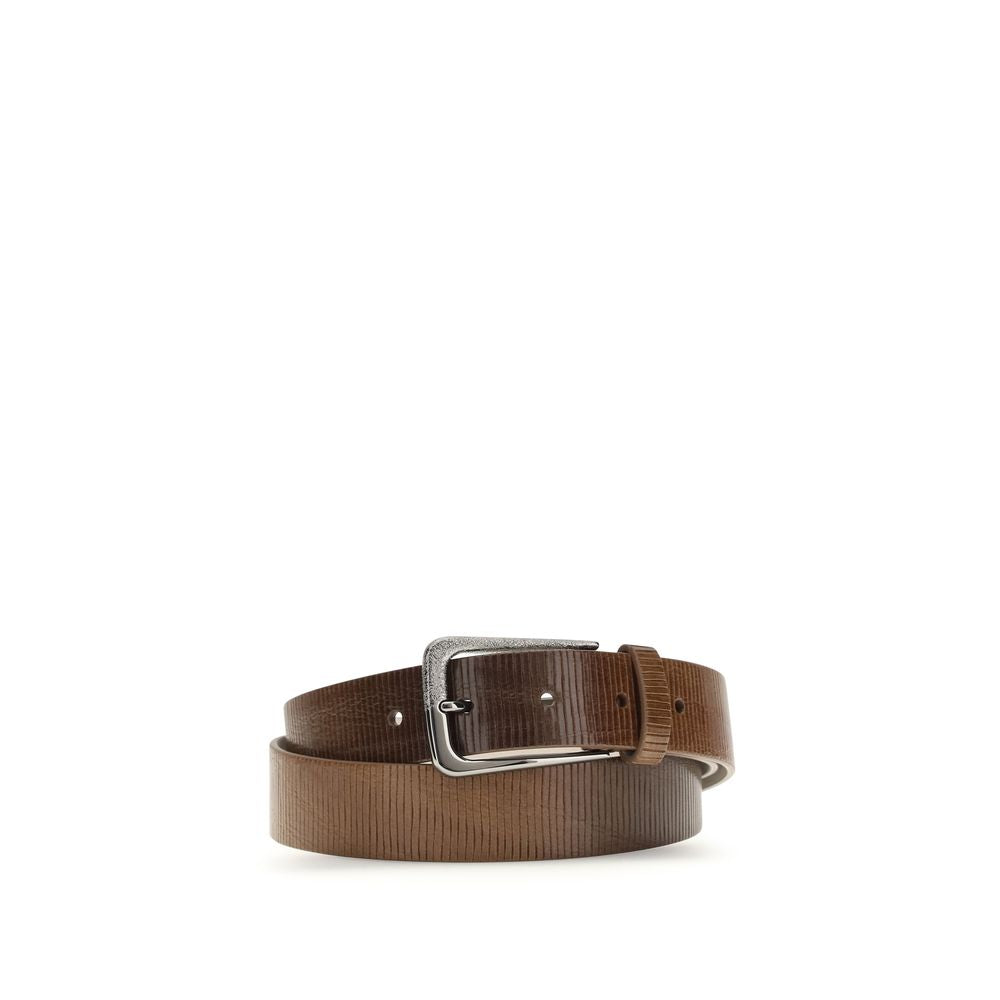 Brown Calf Leather Bos Taurus Regular Belt - ventzia