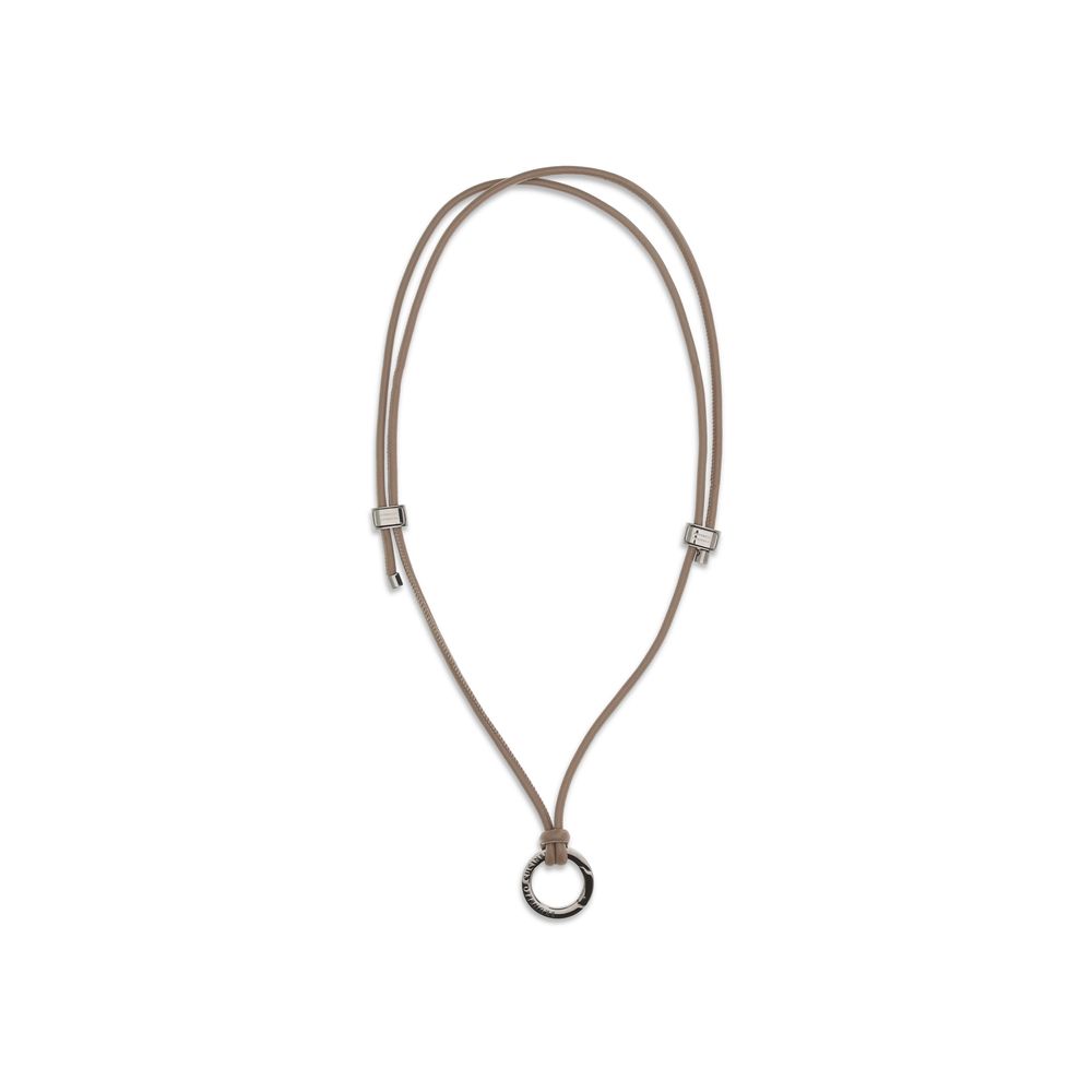 Black Calf Leather Bos Taurus Necklace - ventzia