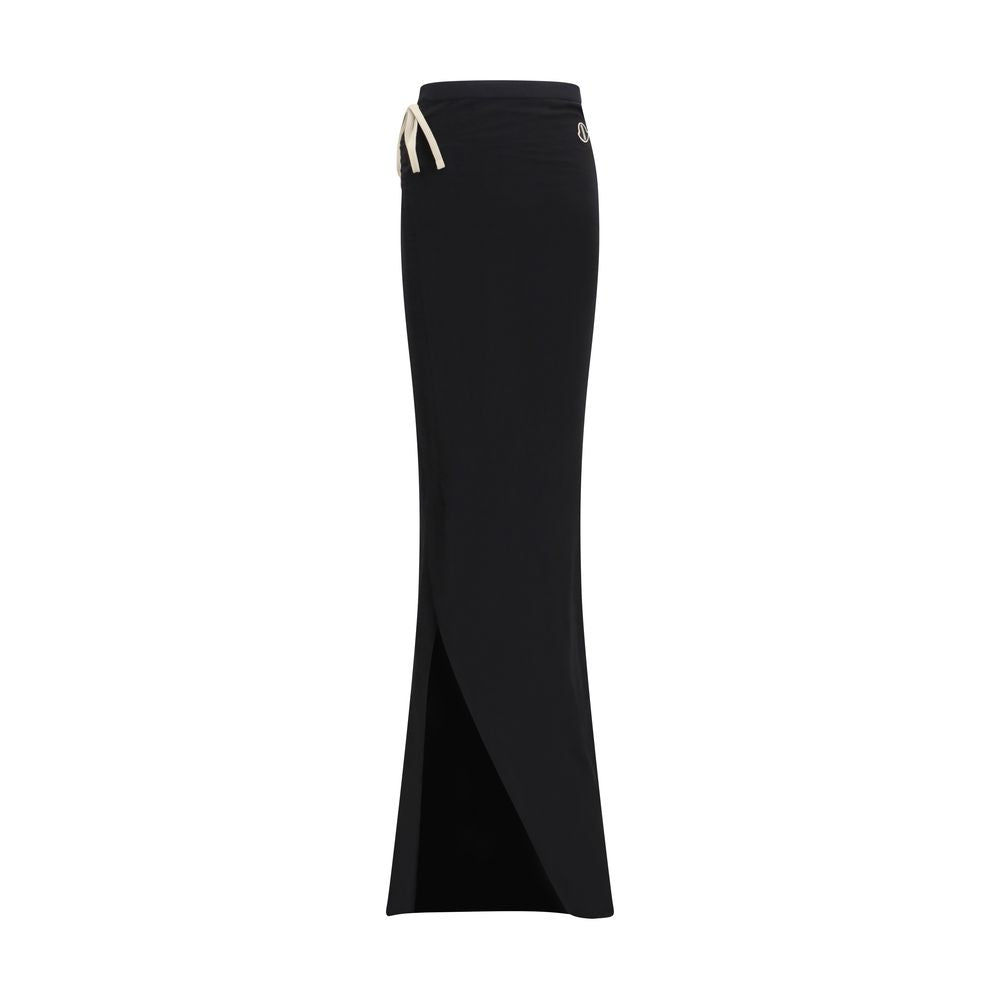 Black Cotton Long Skirt - ventzia