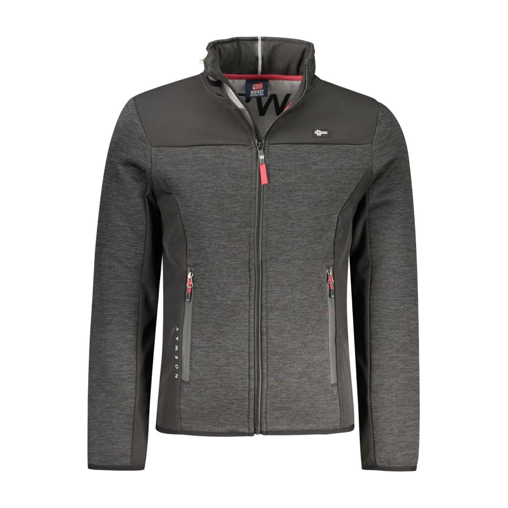Black Polyester Men's Jacket - ventzia