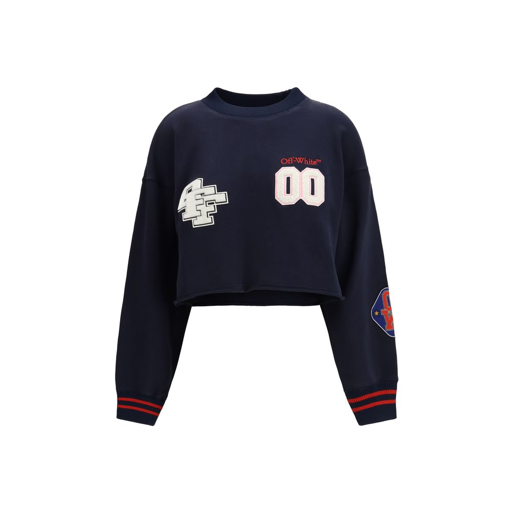 Blue Cotton Sweatshirt - ventzia