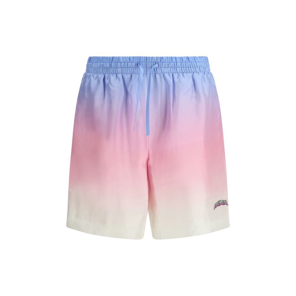 Multicolor Silk Bermuda Shorts - ventzia