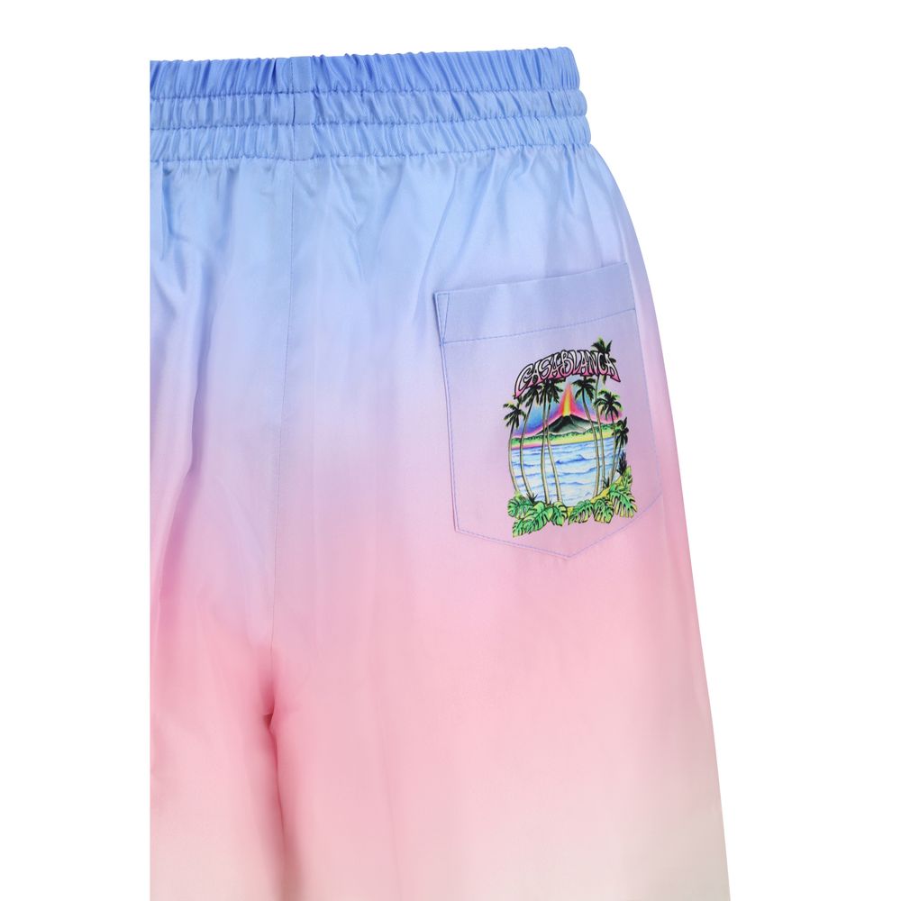 Multicolor Silk Bermuda Shorts - ventzia