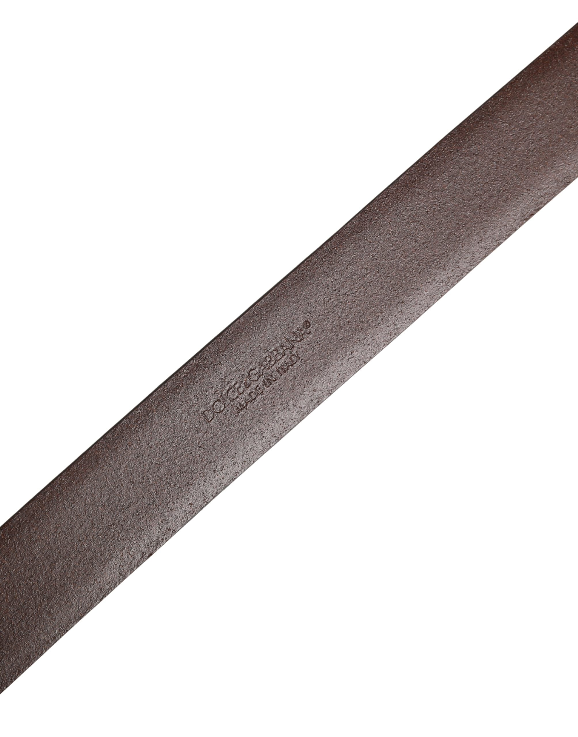 Men Brown Classic Leather Metal Buckle Belt - ventzia