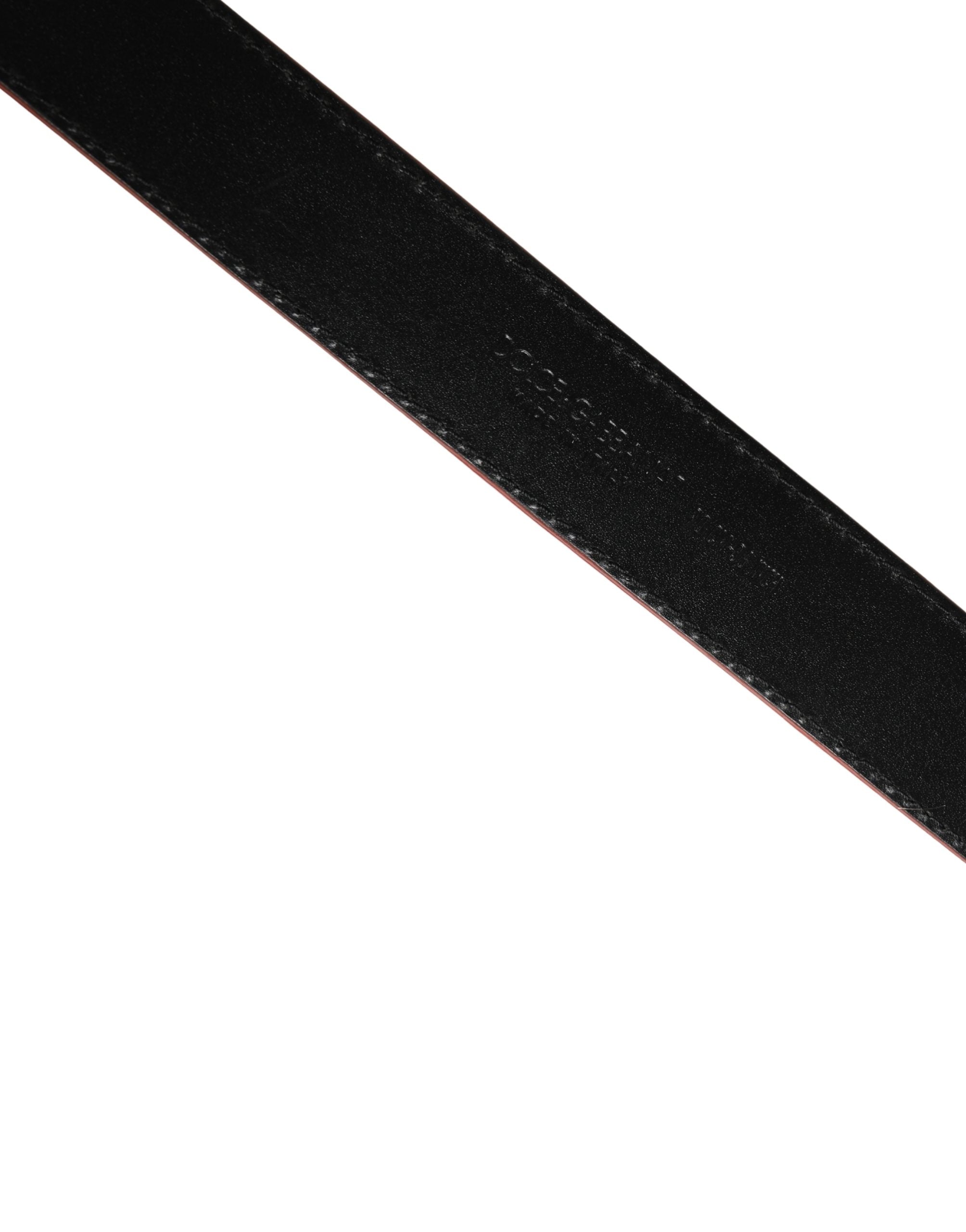 Men Beige Red Woven Leather Metal Buckle Belt - ventzia