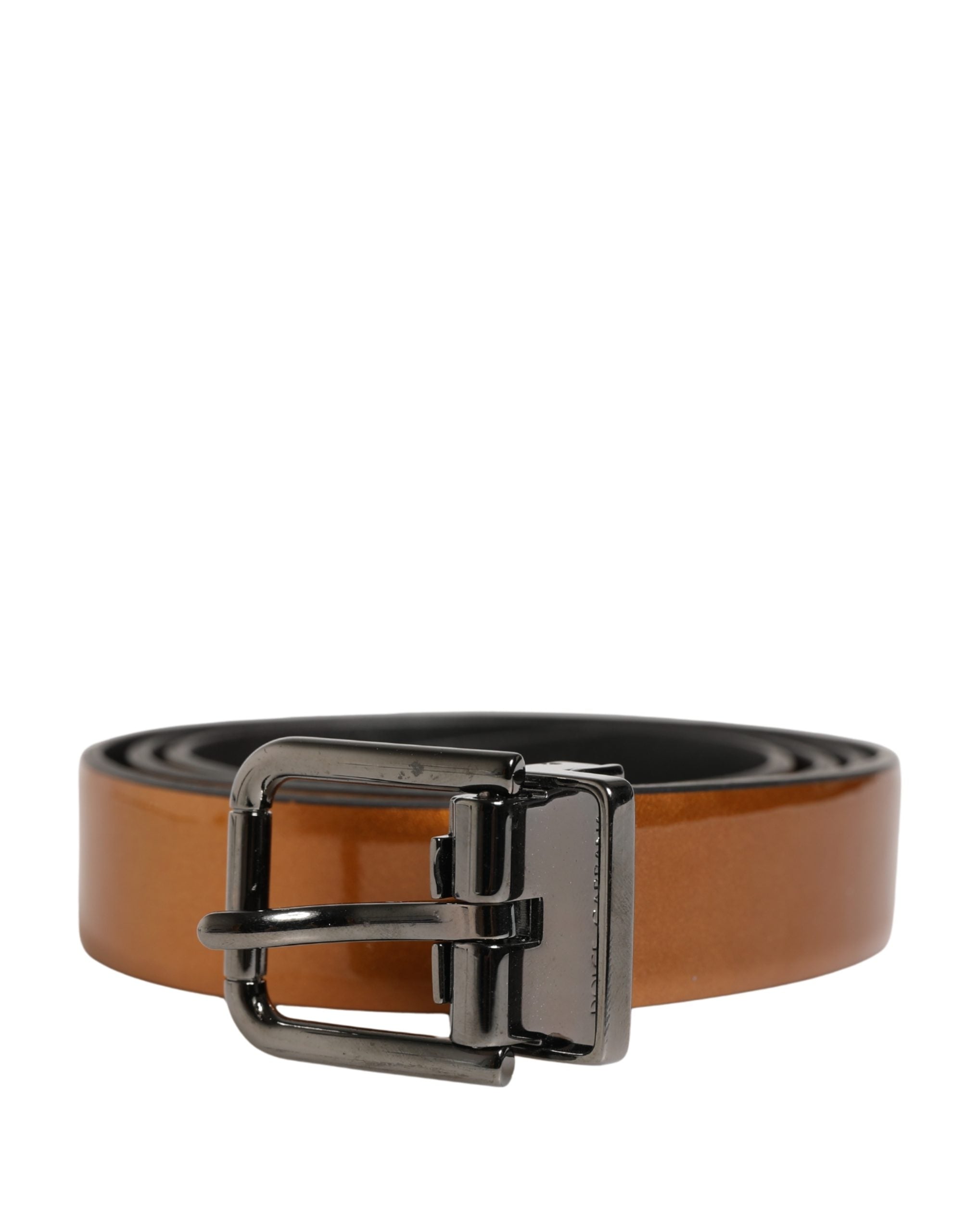 Men Brown Classic Leather Metal Buckle Belt - ventzia