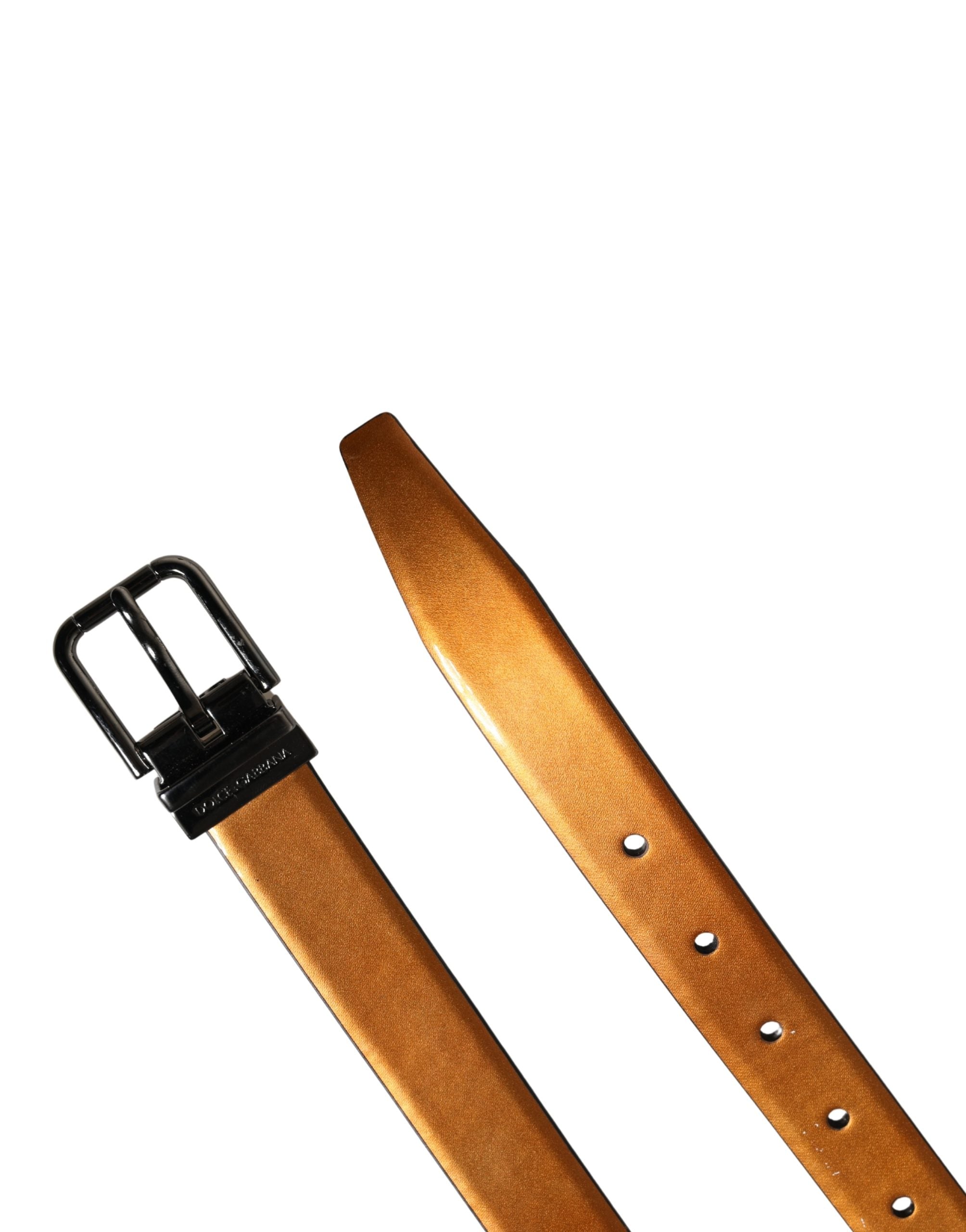 Men Brown Classic Leather Metal Buckle Belt - ventzia