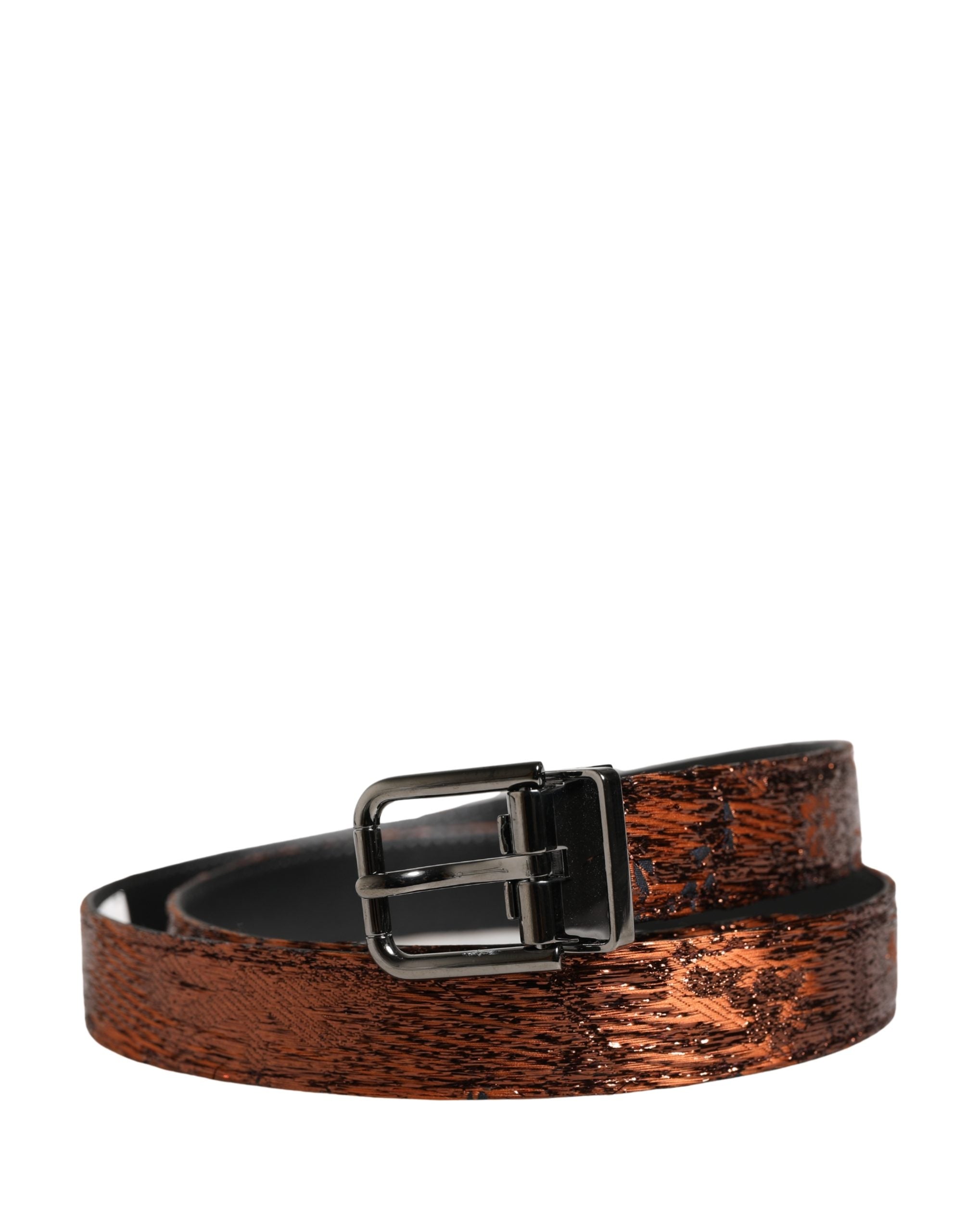 Men Brown Classic Polyester Metal Buckle Belt - ventzia