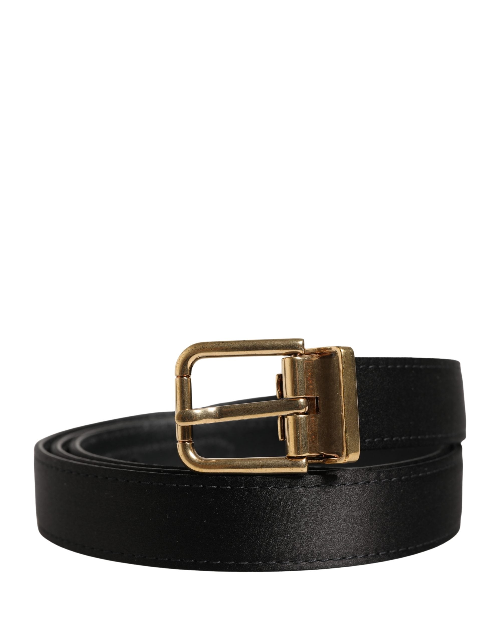 Men Black Classic Viscose Metal Buckle Belt - ventzia