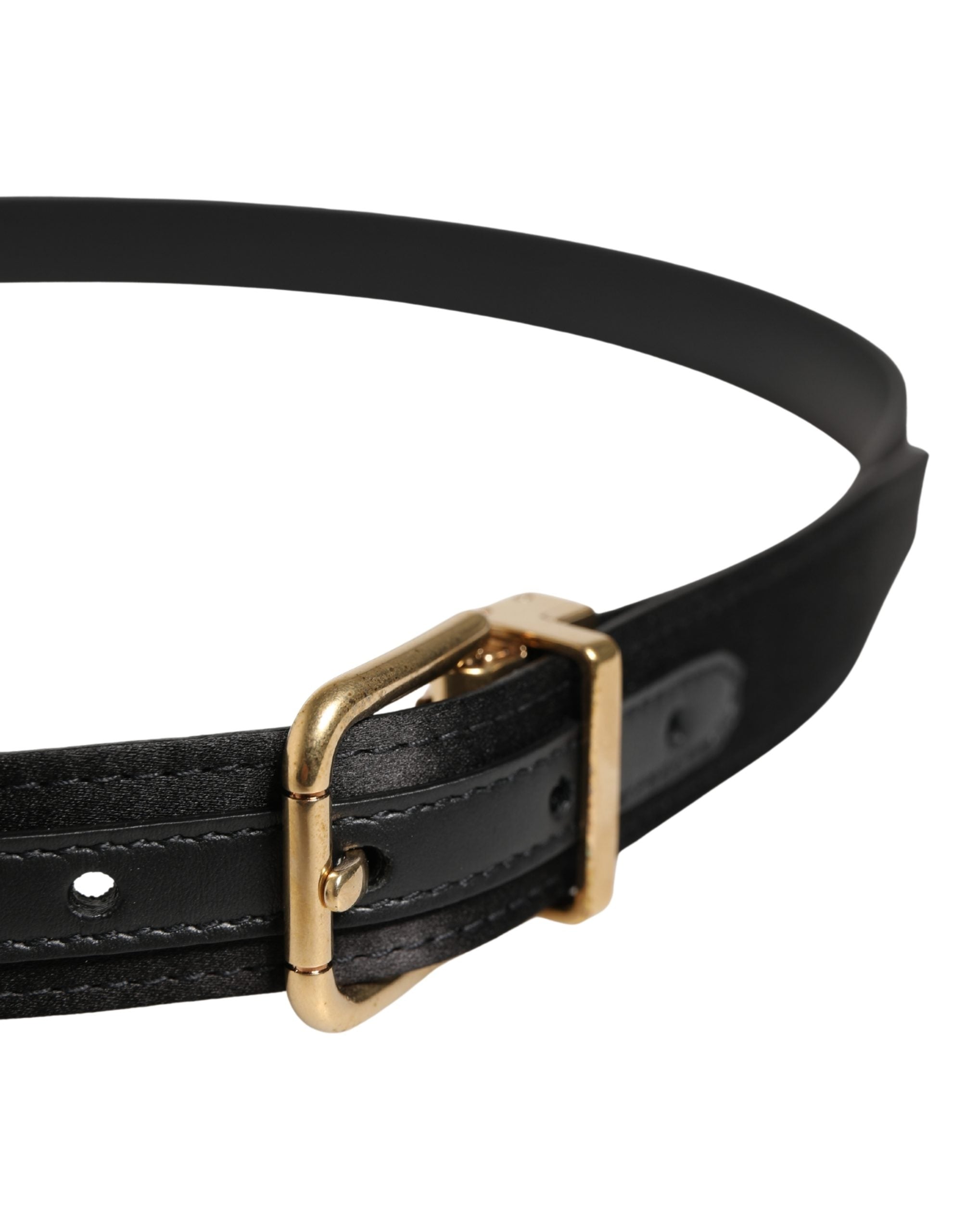 Men Black Classic Viscose Metal Buckle Belt - ventzia