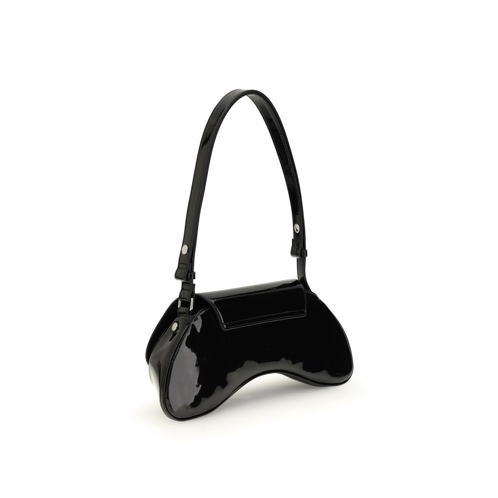 Black Polyethylene Shoulder Bag - ventzia