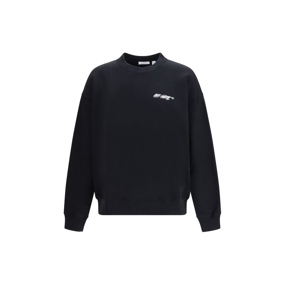 Black Cotton Sweatshirt - ventzia