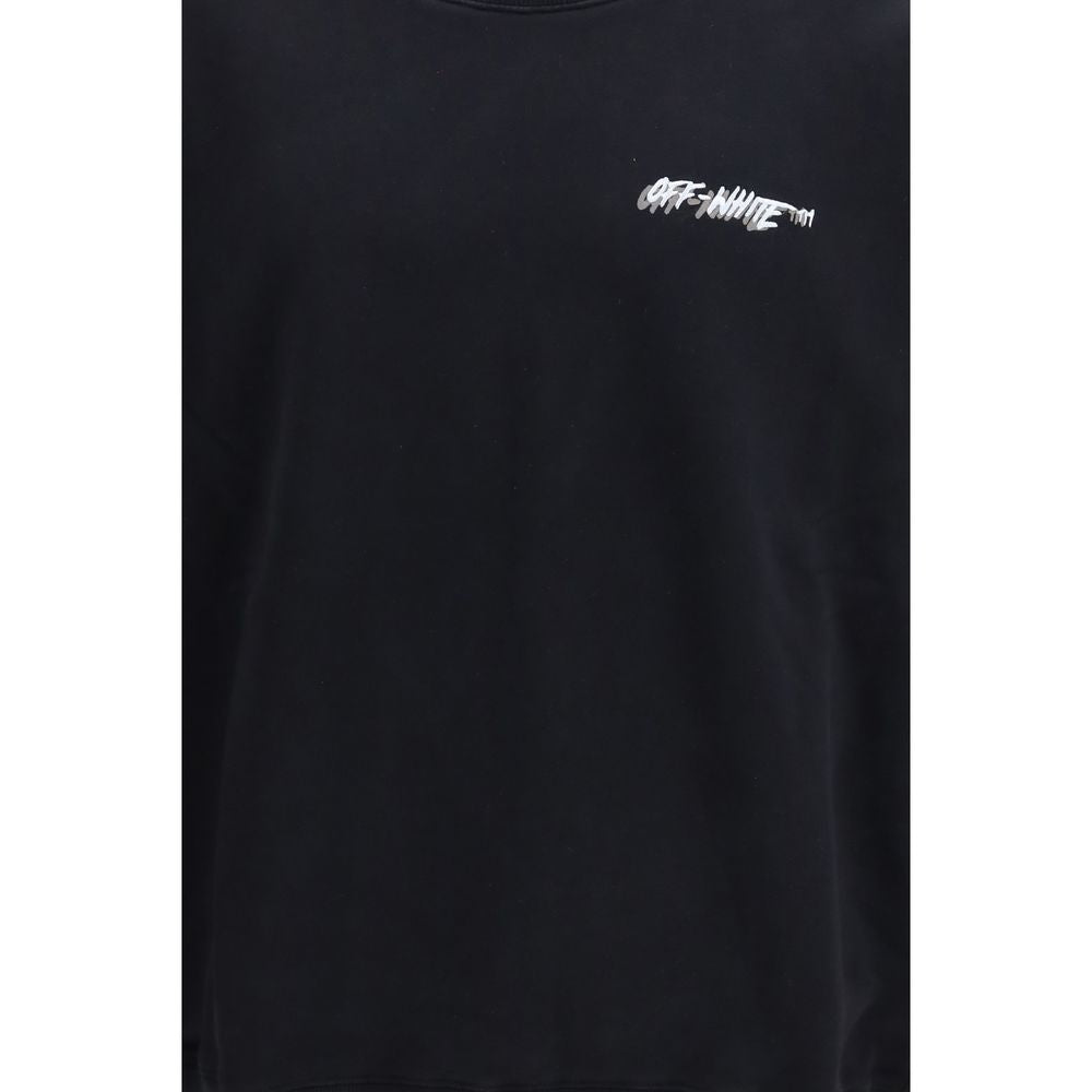 Black Cotton Sweatshirt - ventzia