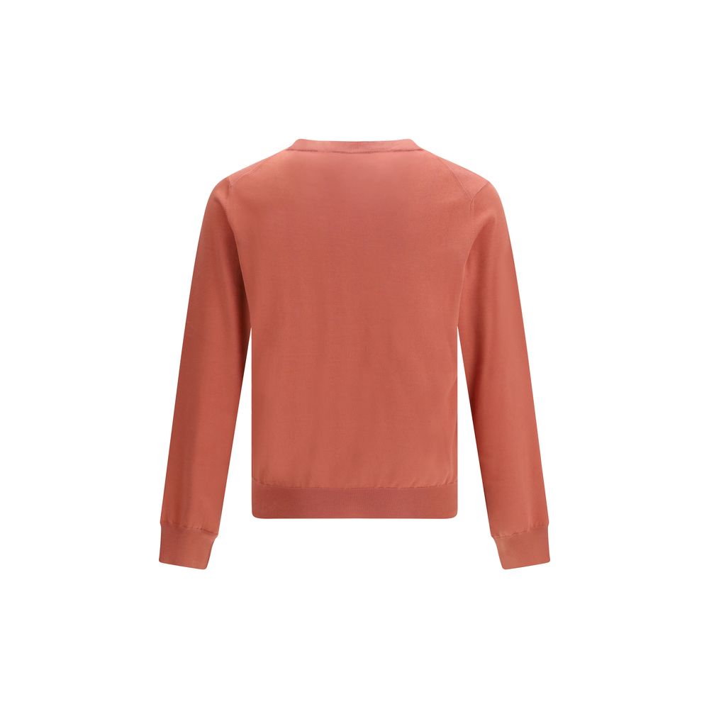 Orange Cotton Sweatshirt - ventzia