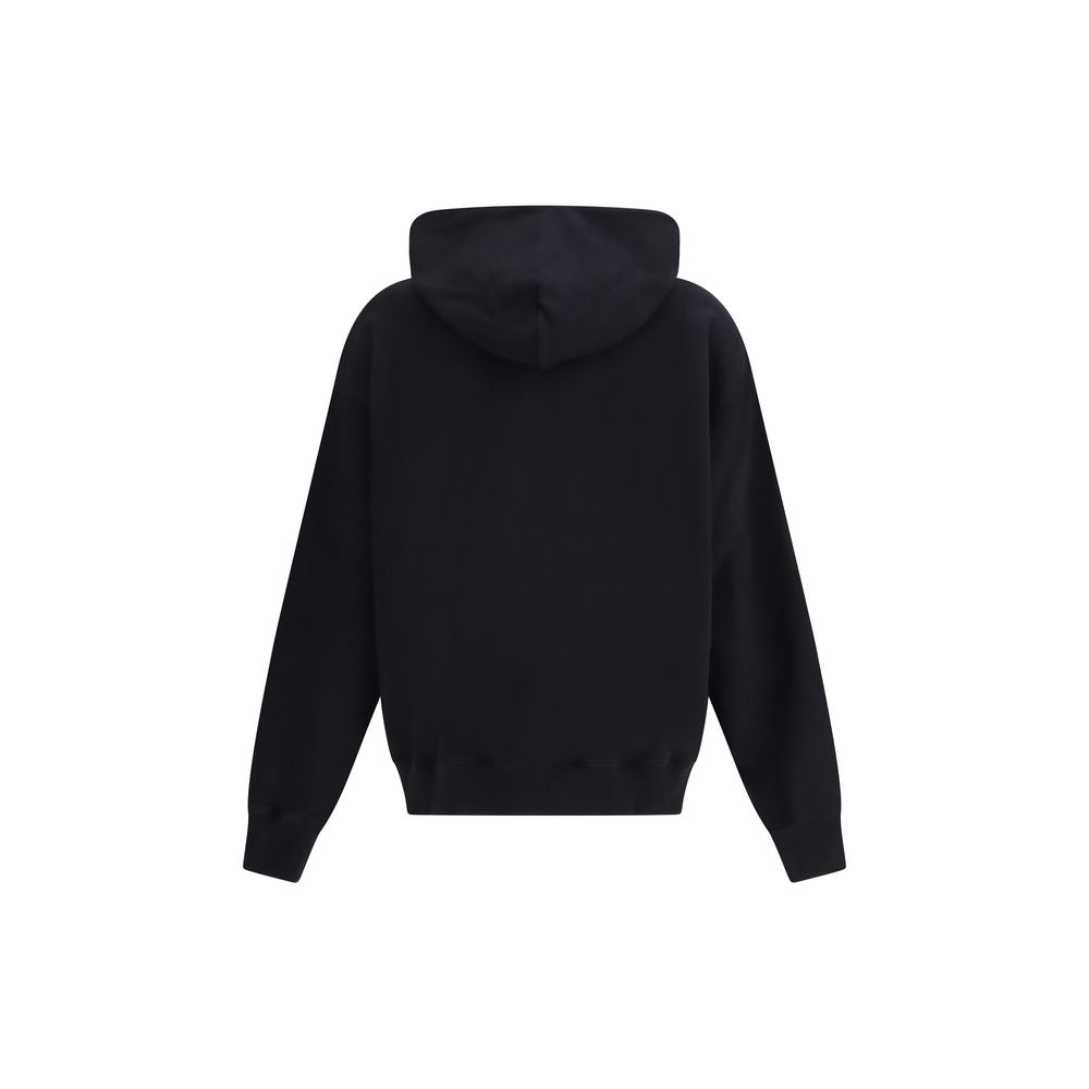 Black Cotton Sweatshirt - ventzia