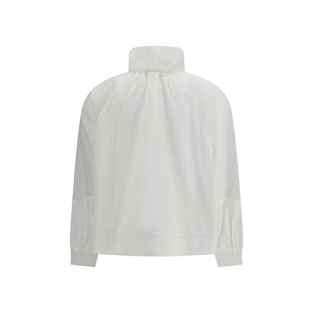White Polyester Shell Jacket - ventzia