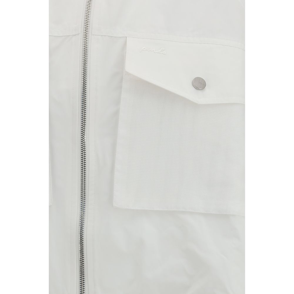 White Polyester Shell Jacket - ventzia