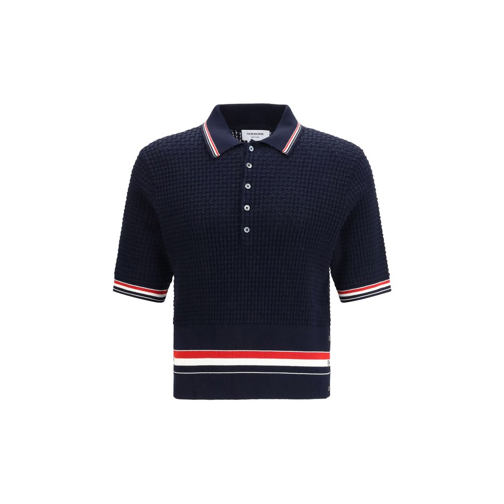 Blue Cotton Polo Shirt - ventzia