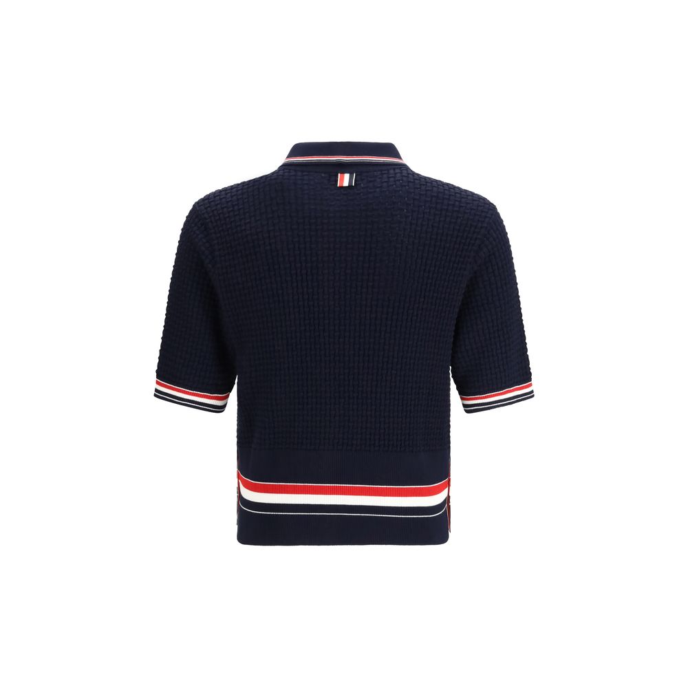 Blue Cotton Polo Shirt - ventzia
