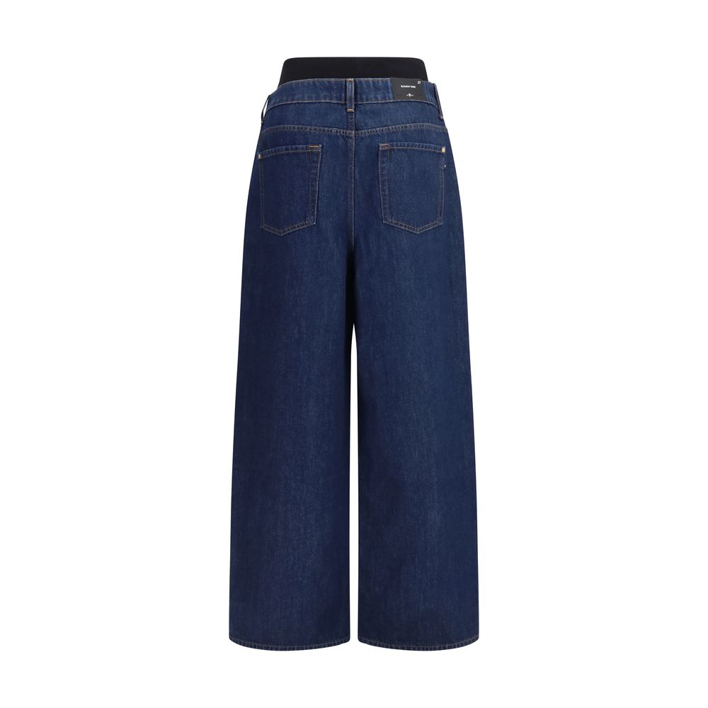 Blue Cotton Relaxed Fit Jeans - ventzia