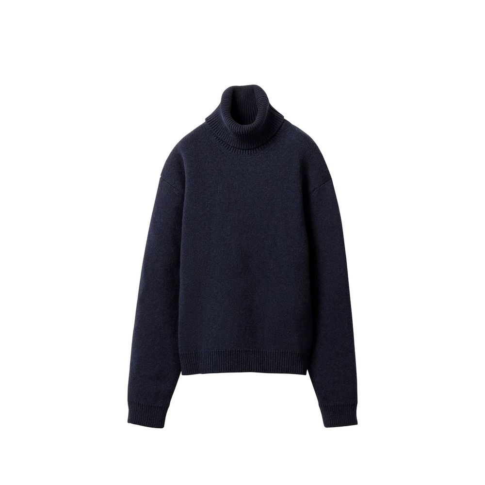 Blue Cashmere Turtleneck - ventzia