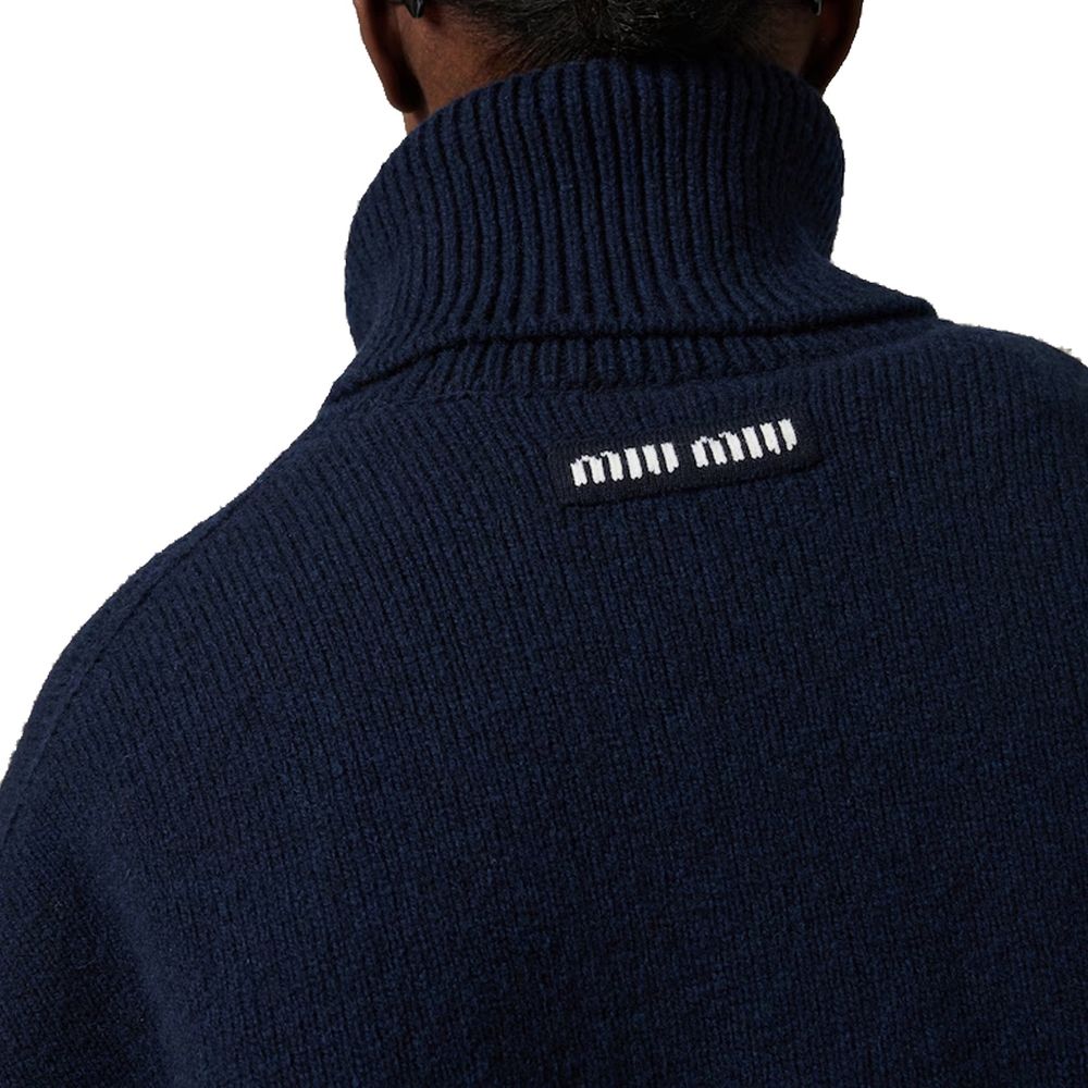 Blue Cashmere Turtleneck - ventzia
