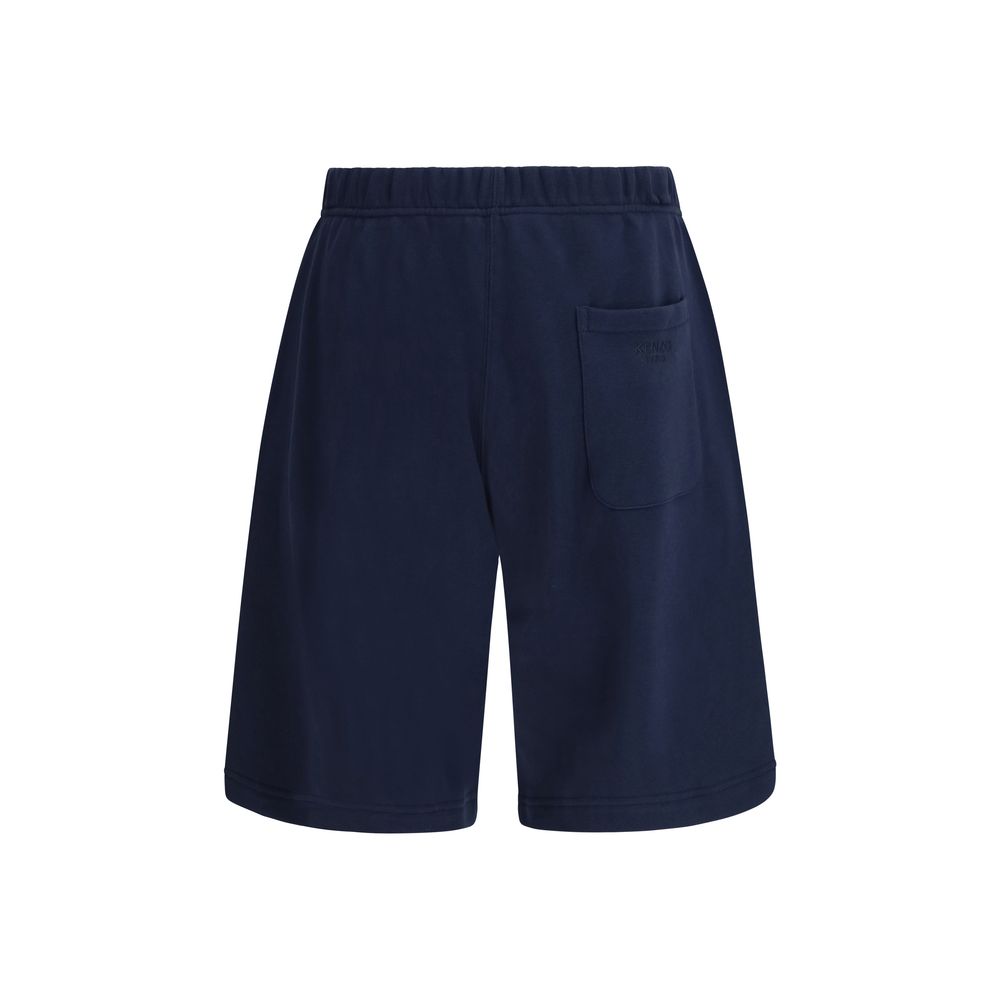 Blue Cotton Bermuda Shorts - ventzia