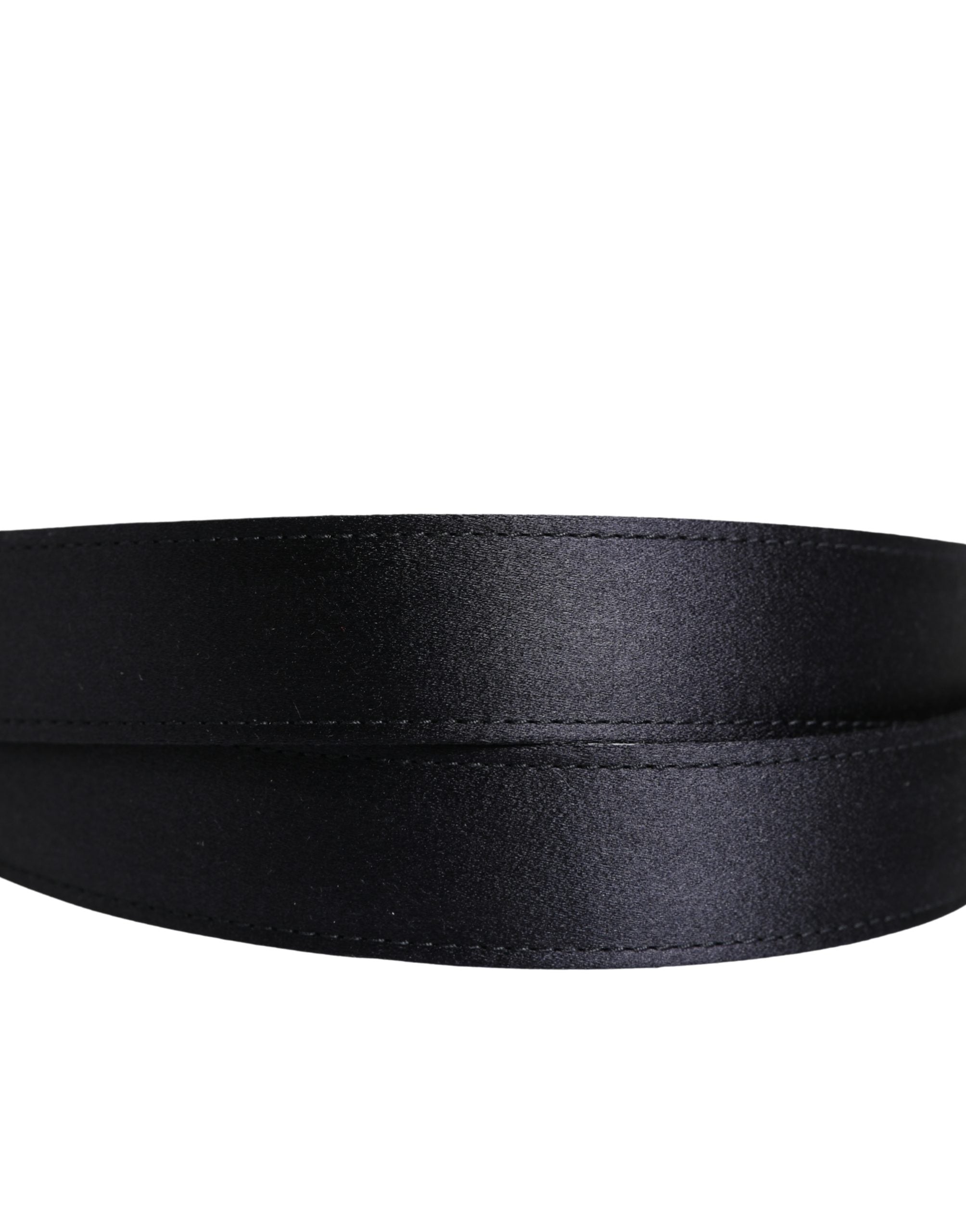 Men Black Classic Viscose Metal Buckle Belt - ventzia