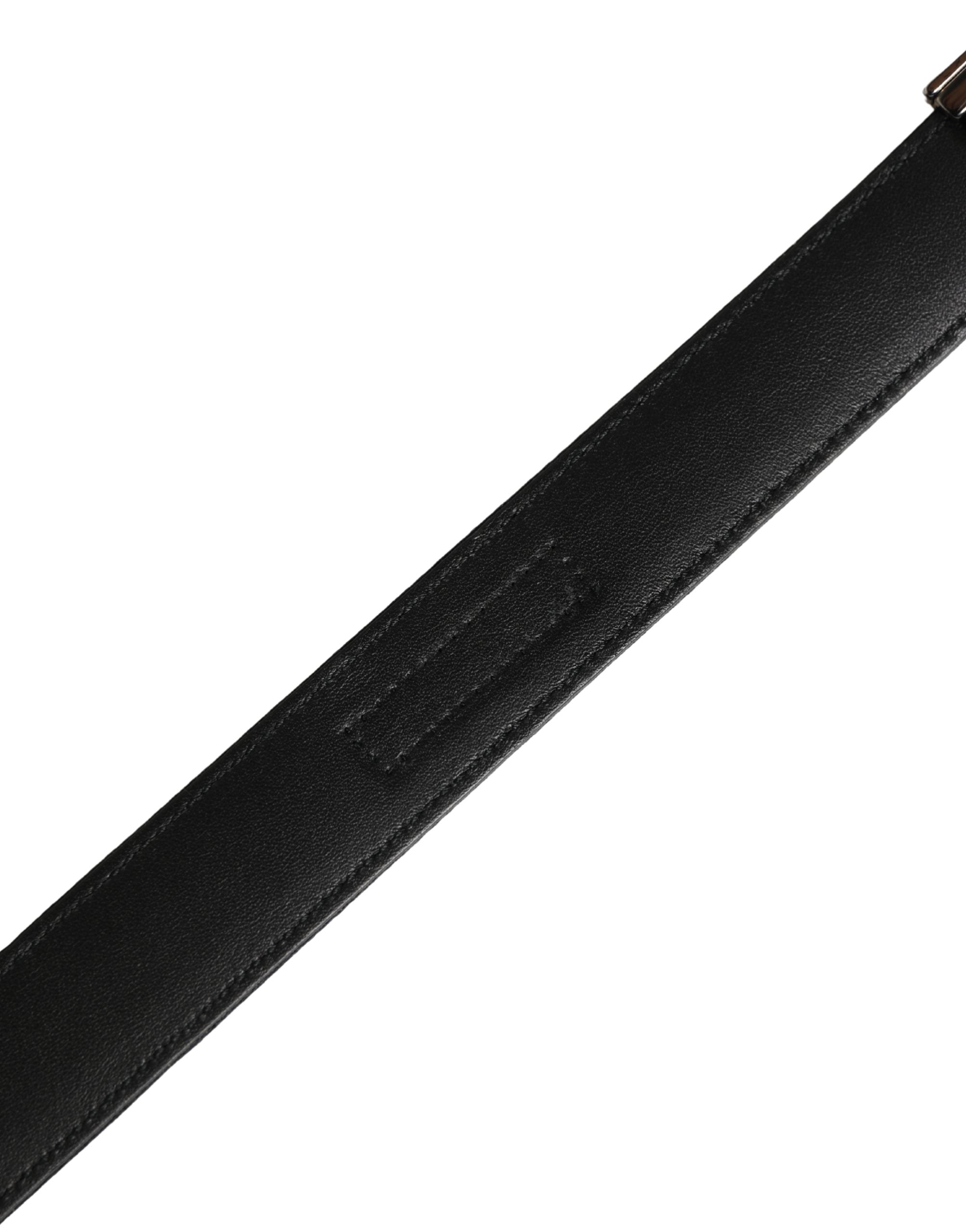 Men Black Classic Viscose Metal Buckle Belt - ventzia