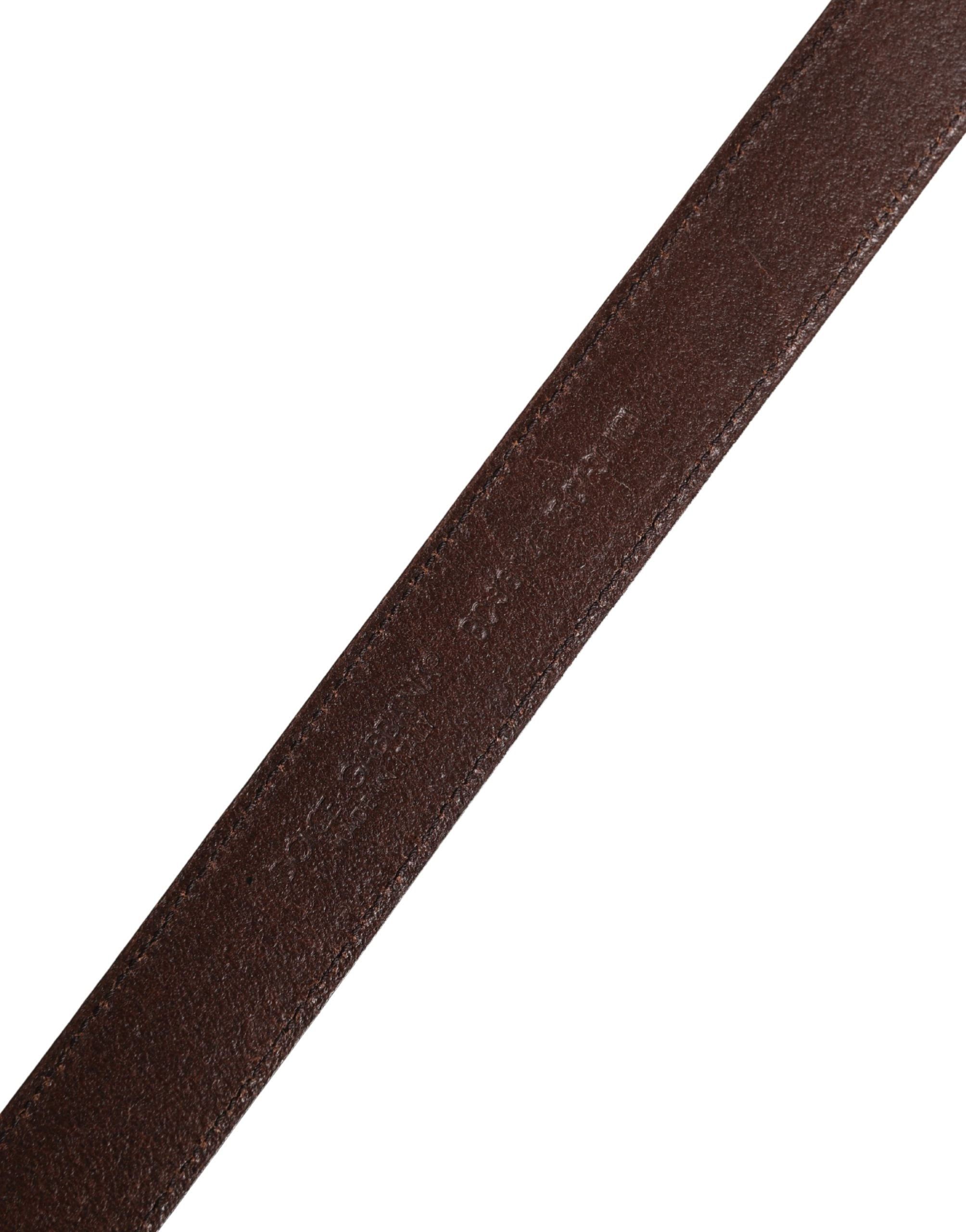 Men Brown Classic Leather Metal Buckle Belt - ventzia