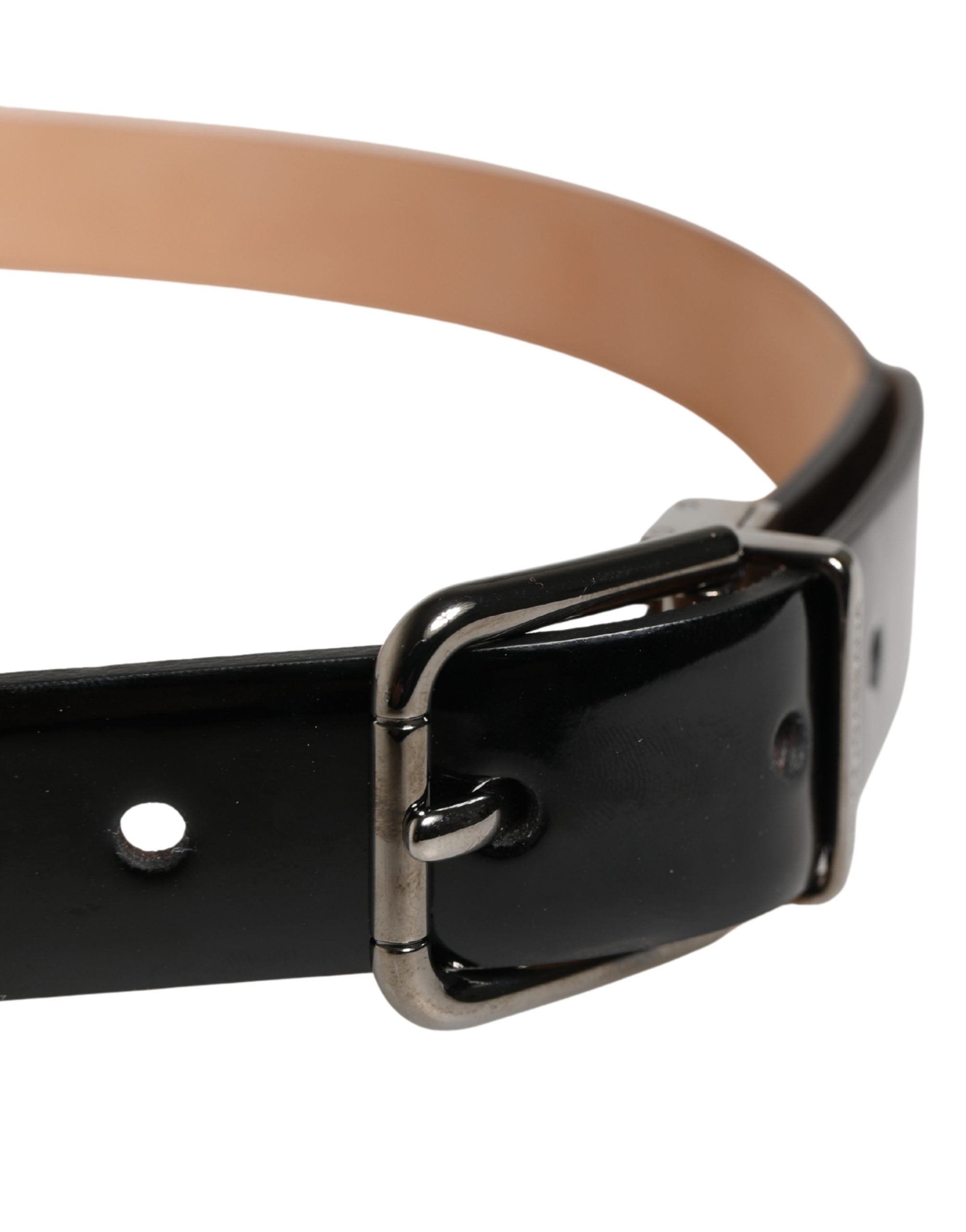 Men Black Classic Leather Metal Buckle Belt - ventzia