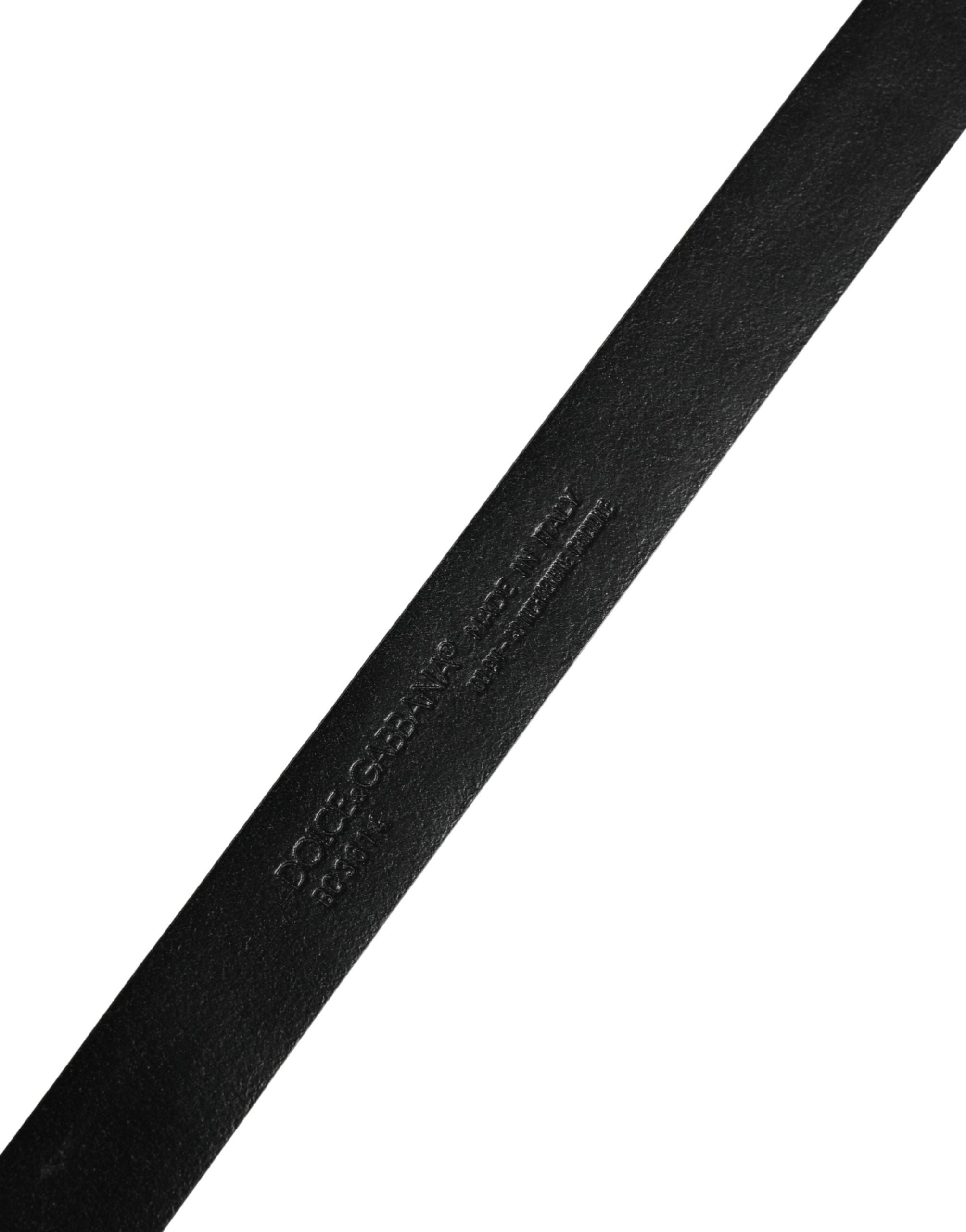 Men Black Exotic Leather Metal Buckle Belt - ventzia