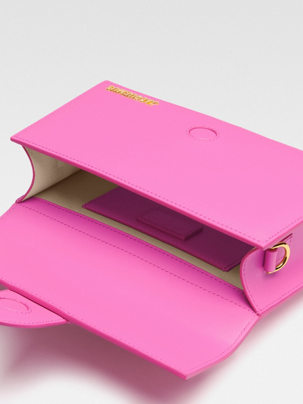 Neon Pink Leather Le Grand Bambino Handbag - ventzia