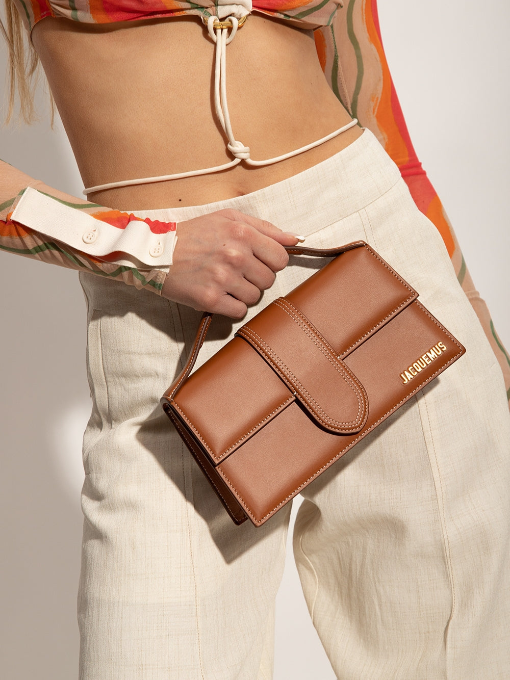 Light brown Leather Le Grand Bambino Handbag - ventzia