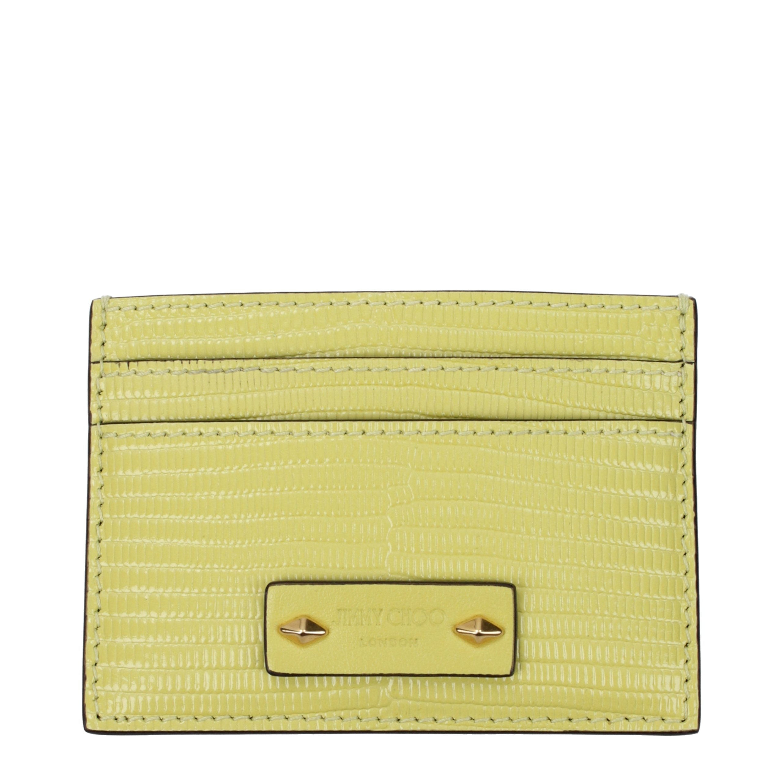 Yellow Leather Cardholder